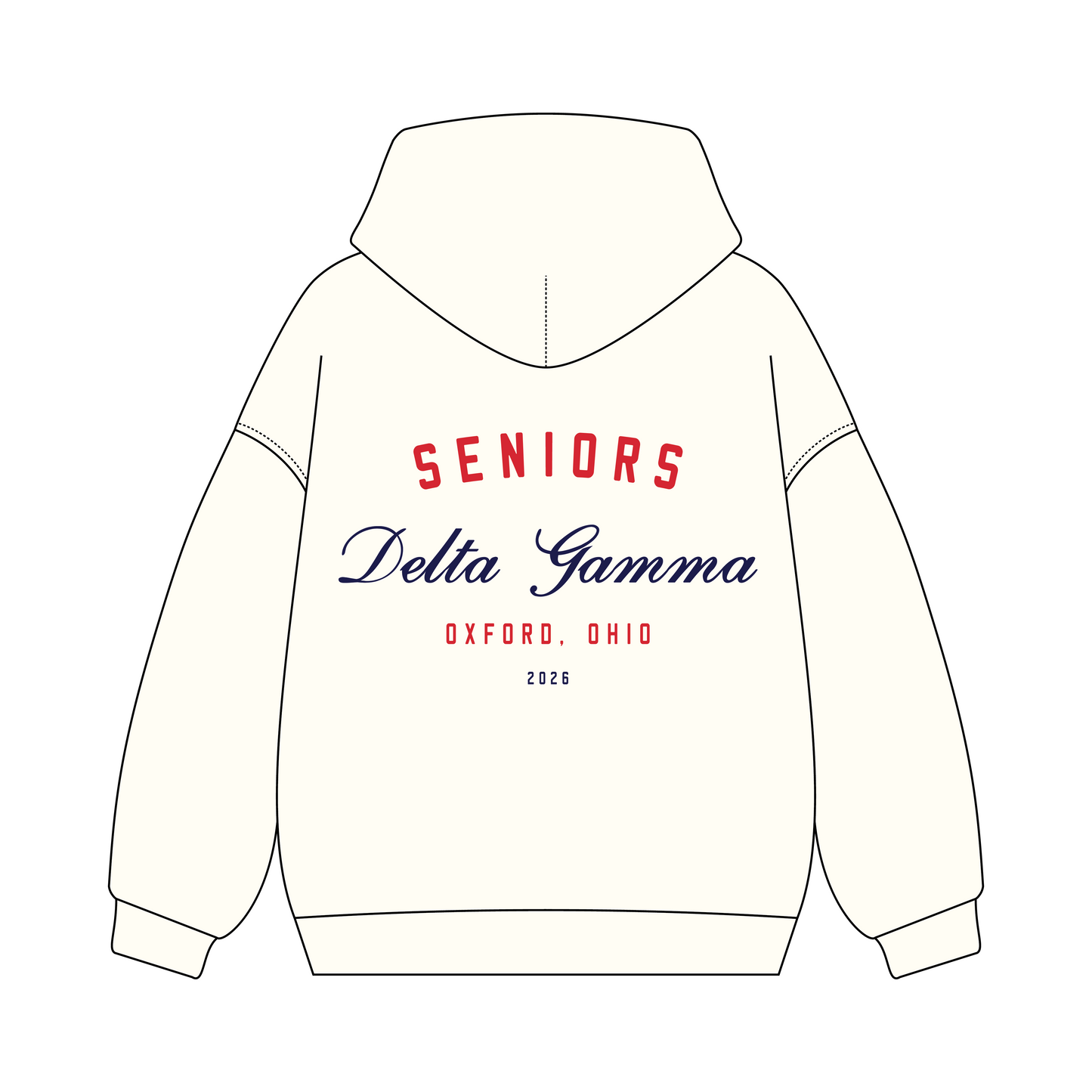 Miami University x Delta Gamma 'Senior Sweatshirt' Signature Hoodie