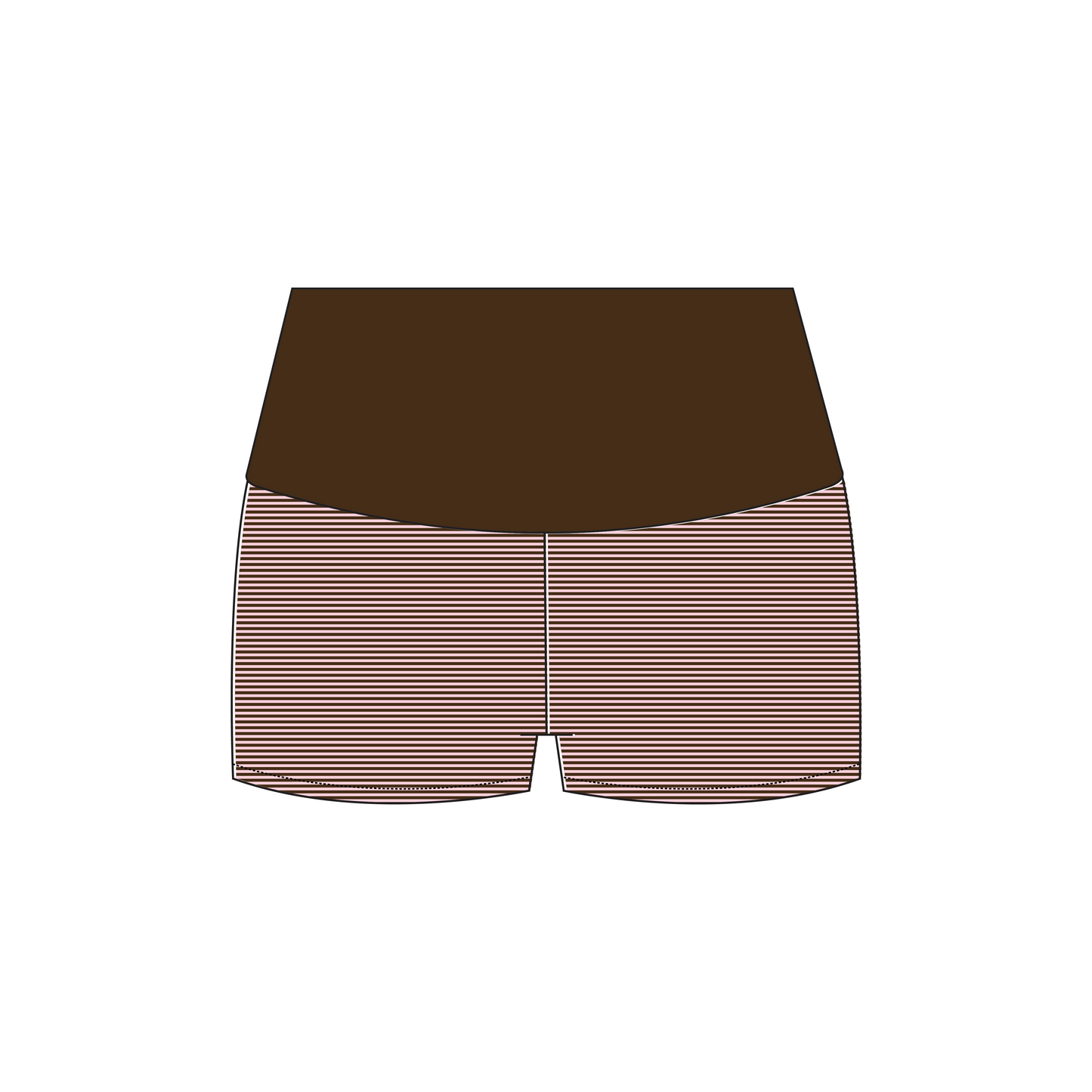 University of North Dakota x Gamma Phi Beta 'First day of class' Haven Foldover Shorts