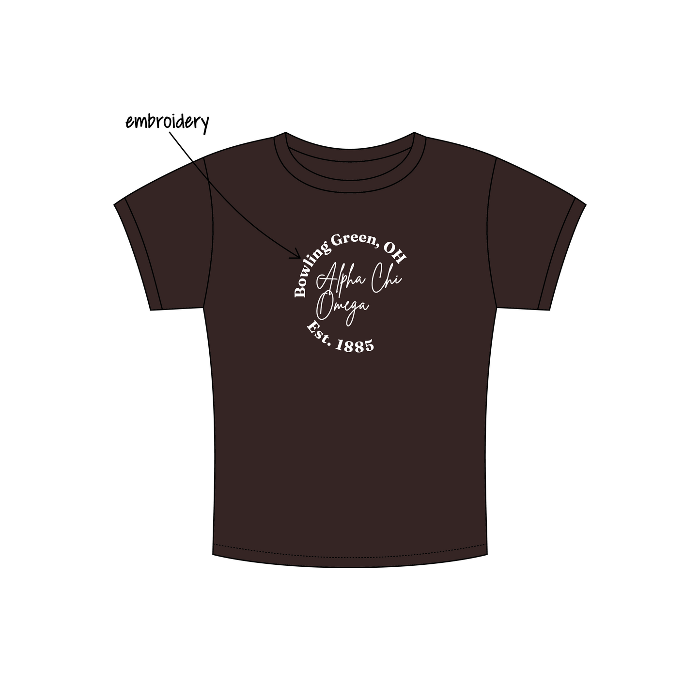 Bowling Green State University x Alpha Chi Omega 'Philanthropy round shirts' Charlie Baby Tee