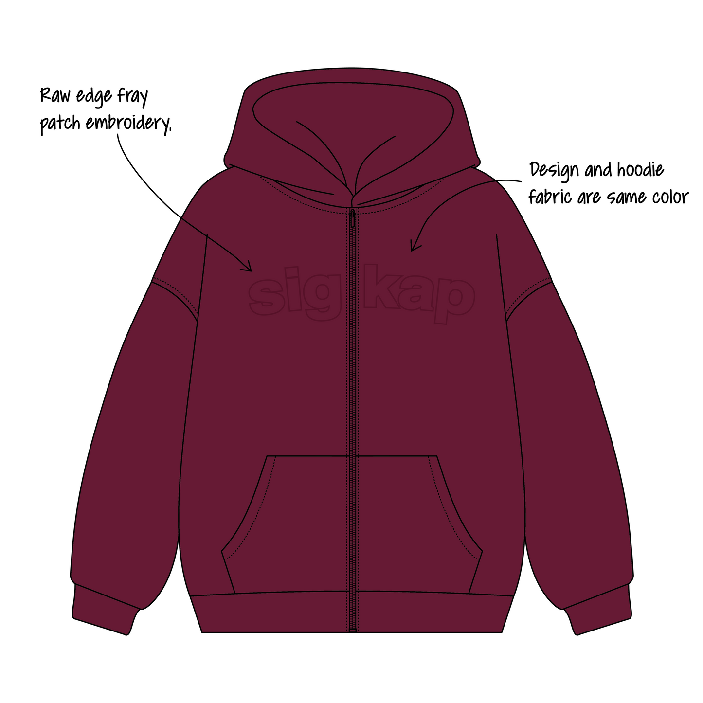 Oregon State University x Sigma Kappa 'back to school merch' Signature Zip-Up Hoodie