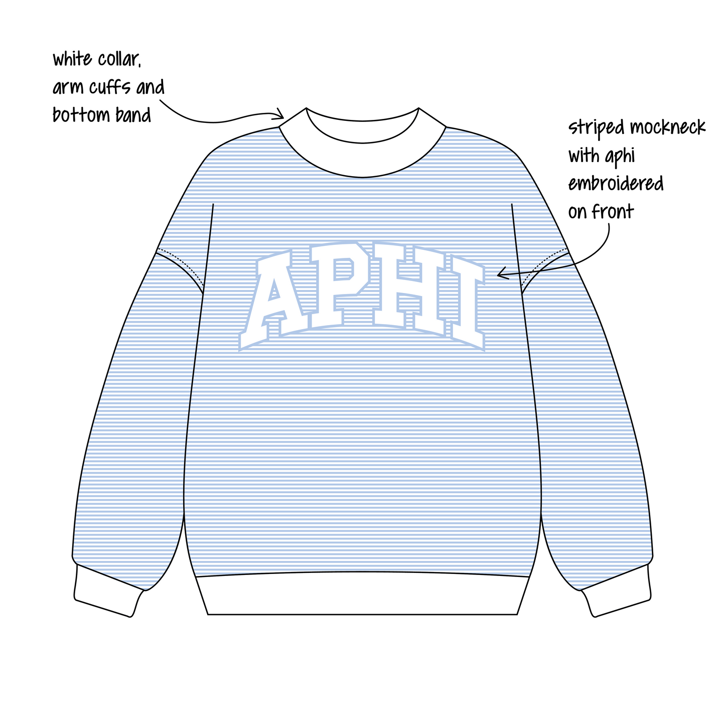 Duquesne University x Alpha Phi 'First day of class' Signature Mockneck