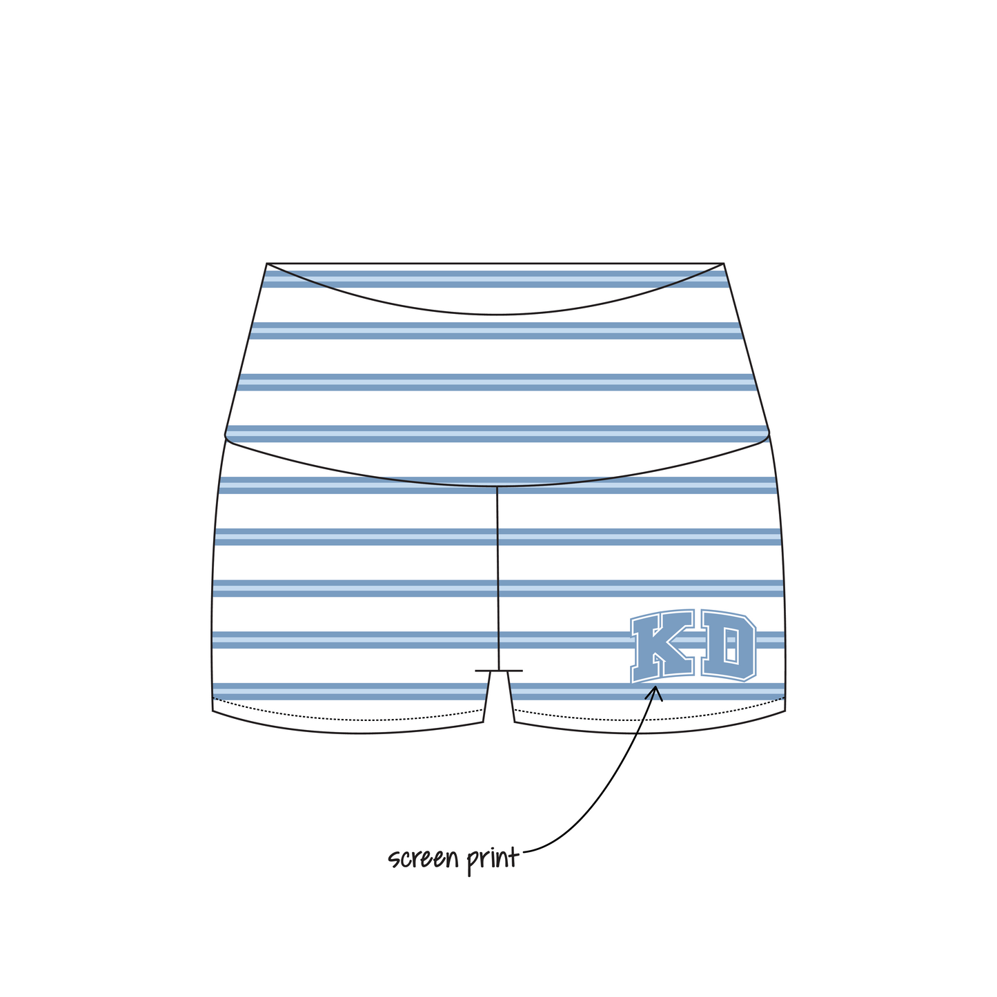 University of Michigan Ann Arbor x Kappa Delta 'General Merch Drop' Haven Foldover Shorts