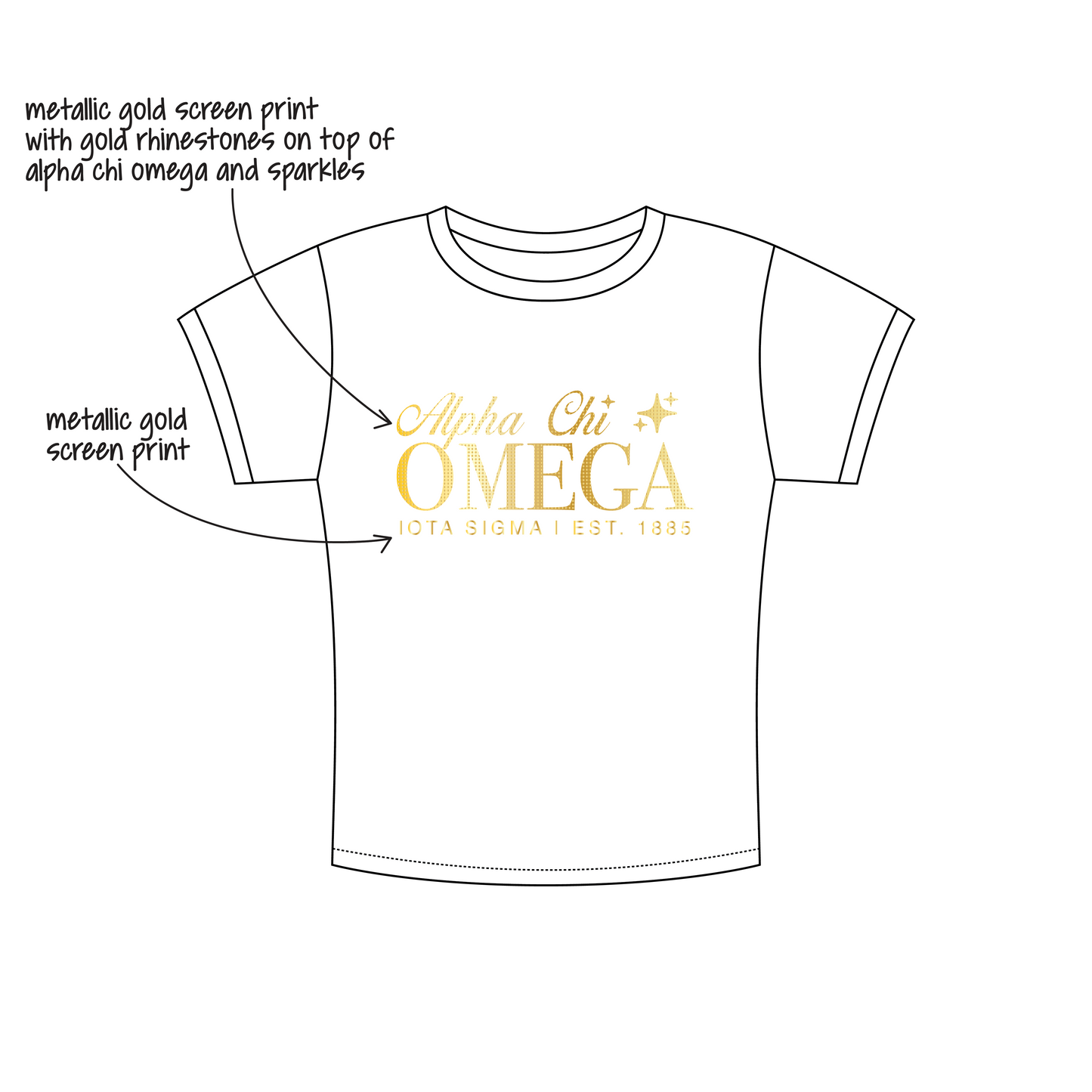 Southern Methodist University x Alpha Chi Omega 'Work Week' Charlie Baby Tee