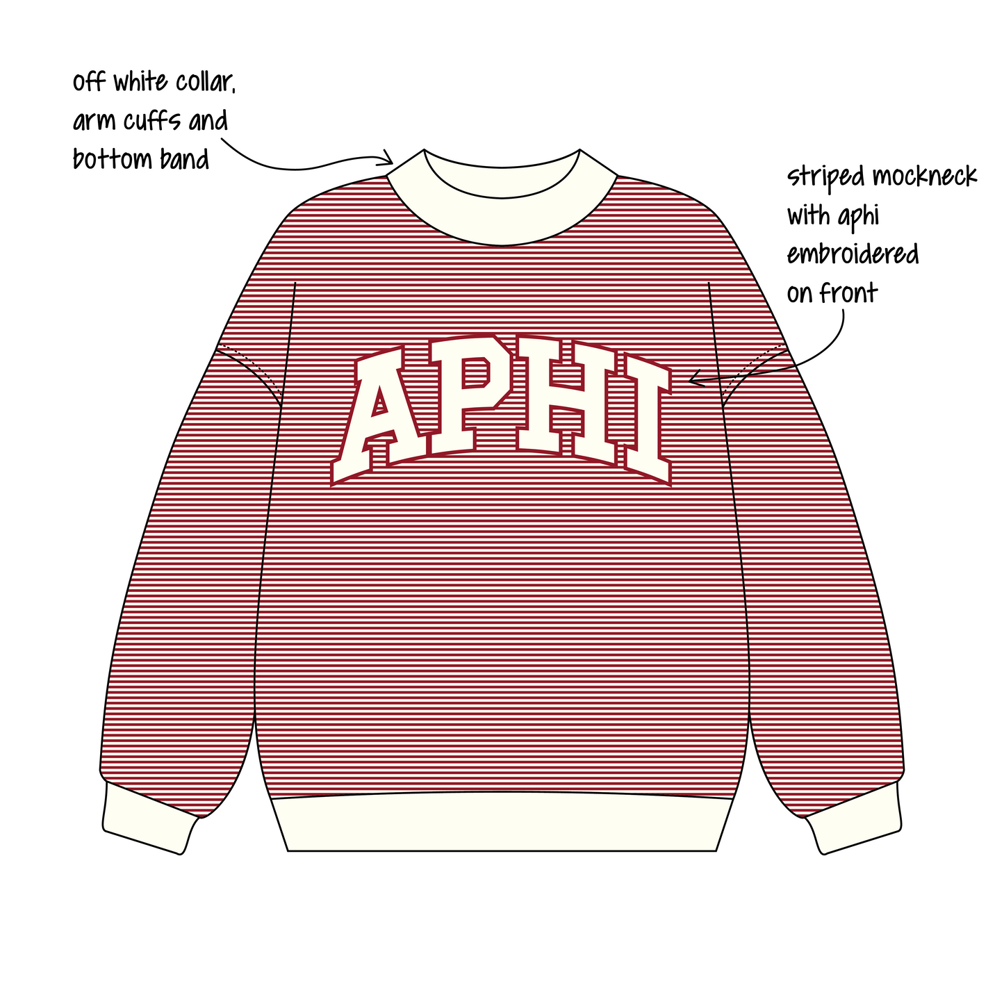 Hofstra University x Alpha Phi 'Fall Merch Drop' Signature Mockneck
