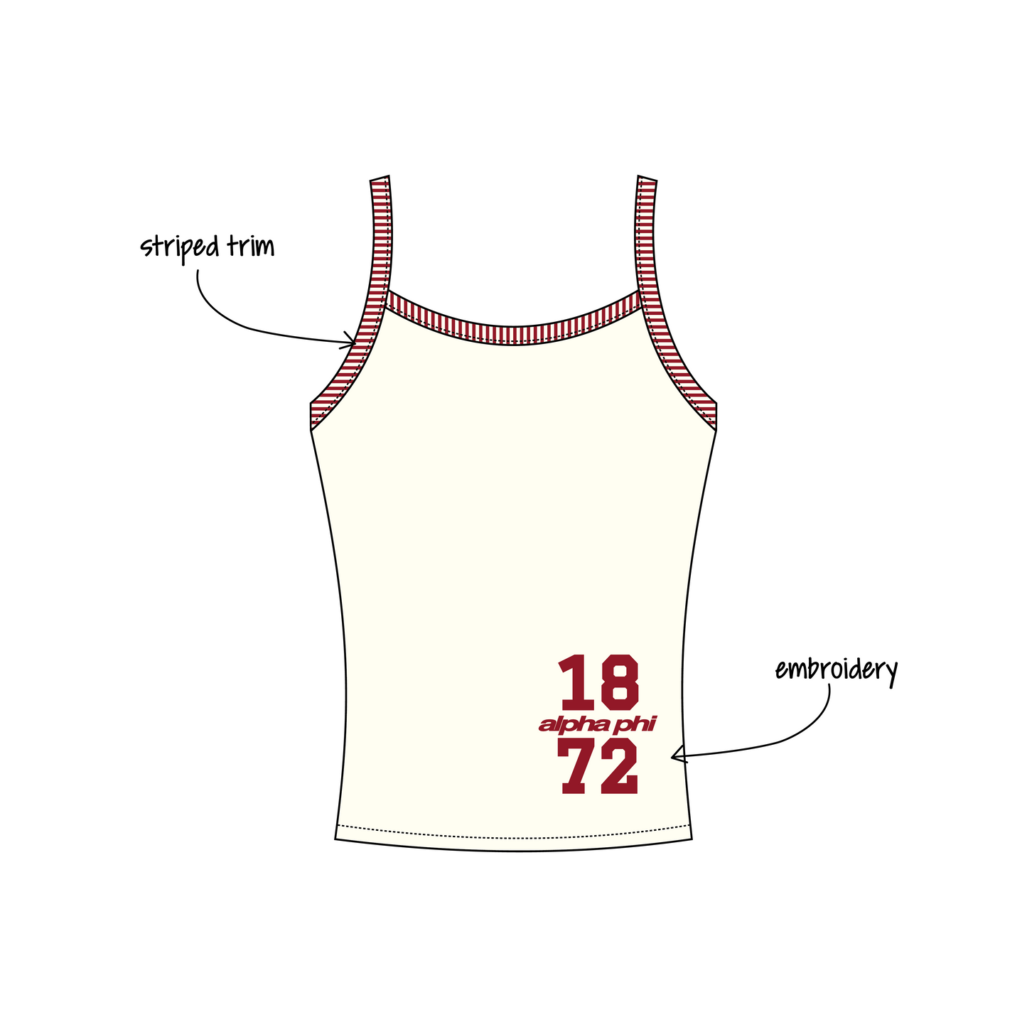 Hofstra University x Alpha Phi 'Fall Merch Drop' Evie Tank Top