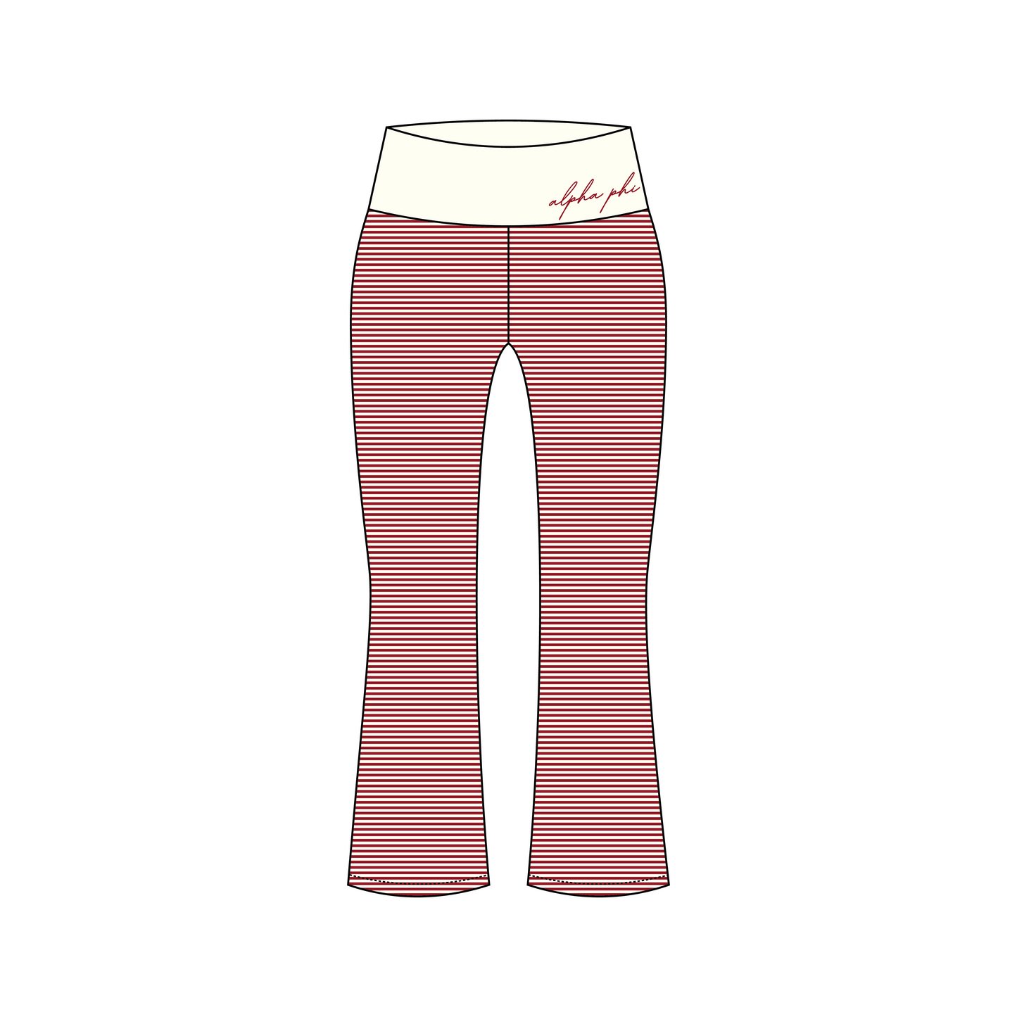 Hofstra University x Alpha Phi 'Fall Merch Drop' Becca Foldover Yoga Pants