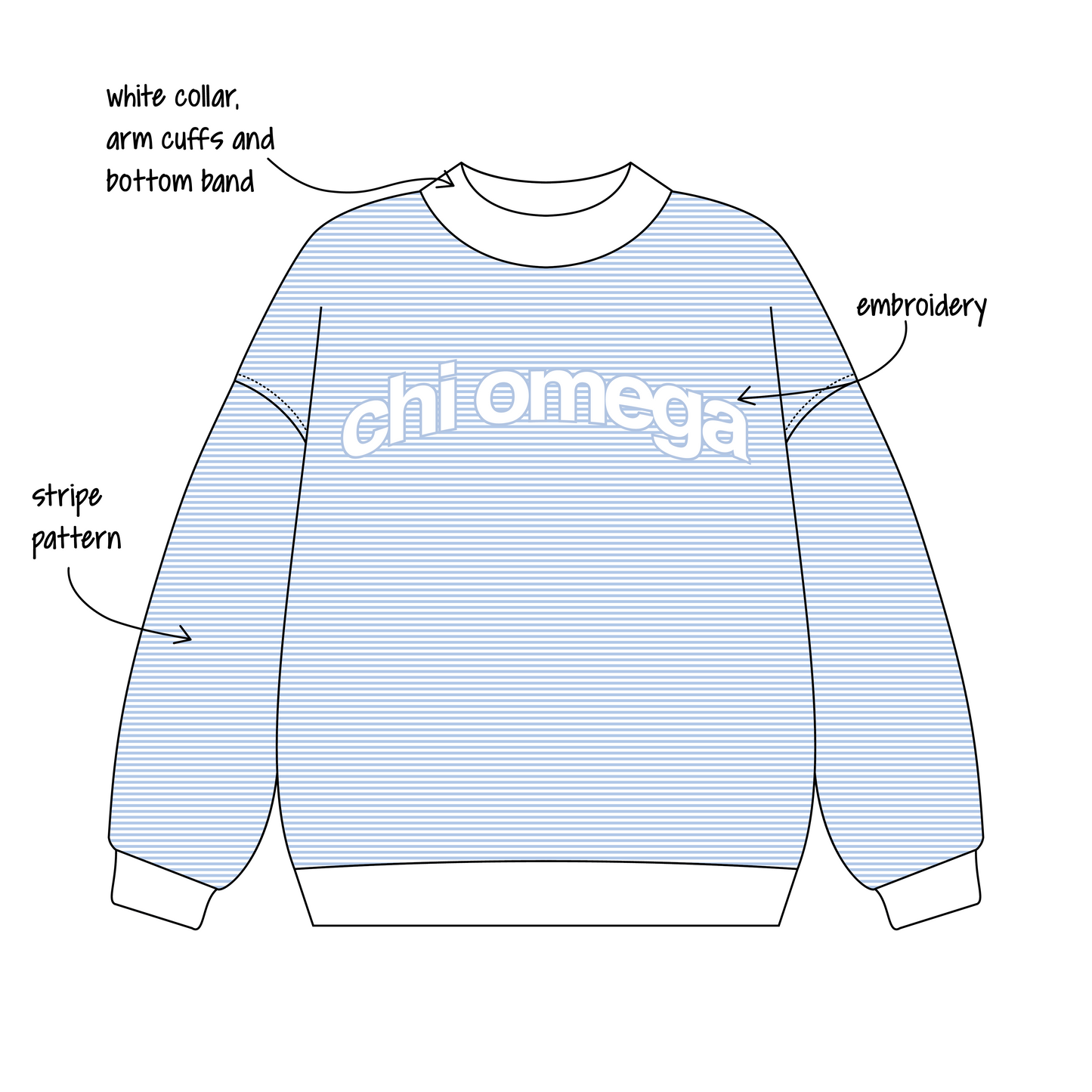 University of Arizona x Chi Omega 'Fall Merch Drop' Signature Mockneck
