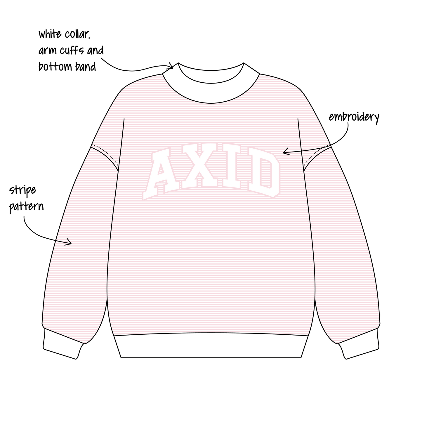 West Chester University of Pennsylvania x Alpha Xi Delta 'general sets' Signature Mockneck