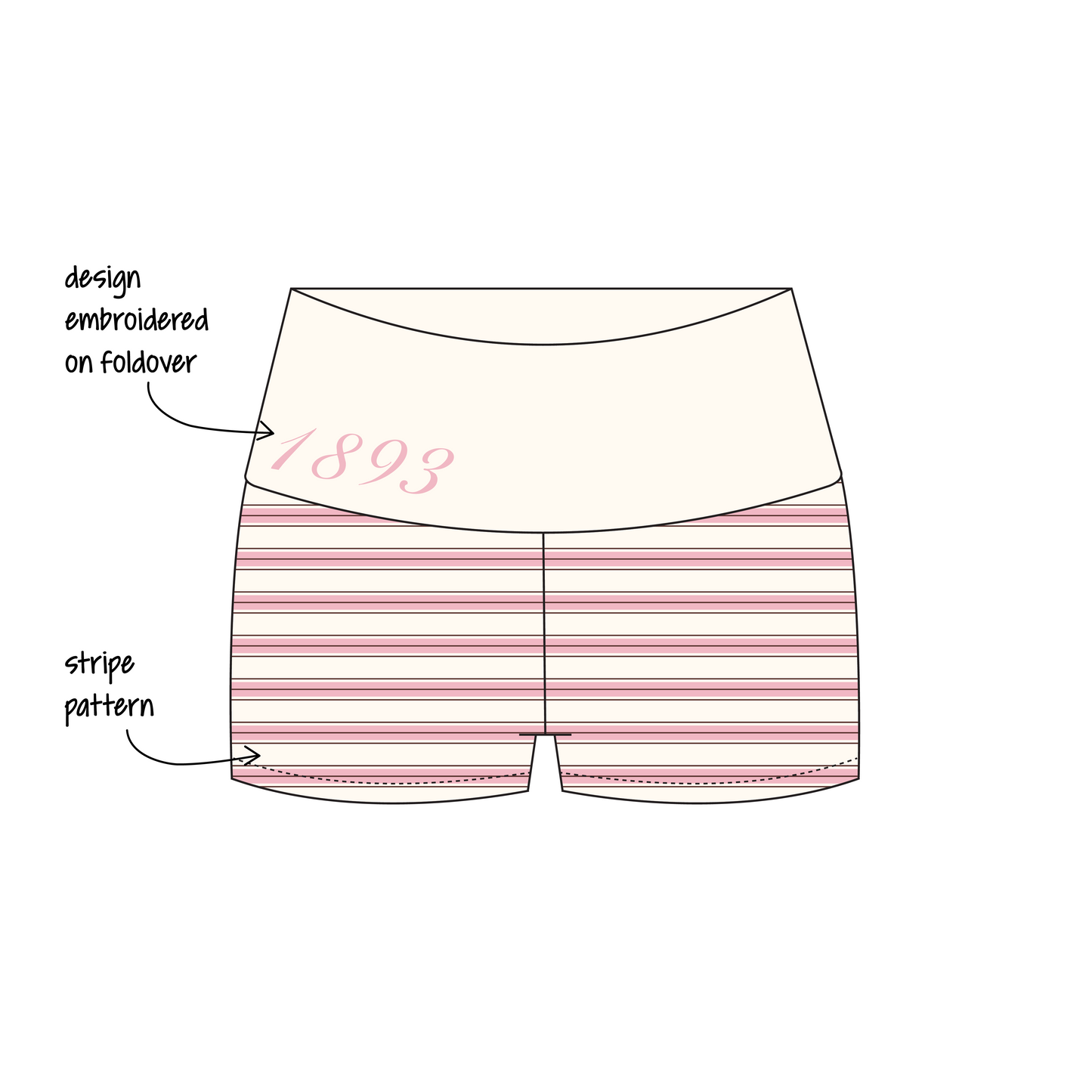 University of Washington x Alpha Xi Delta 'Recruitment' Haven Foldover Shorts