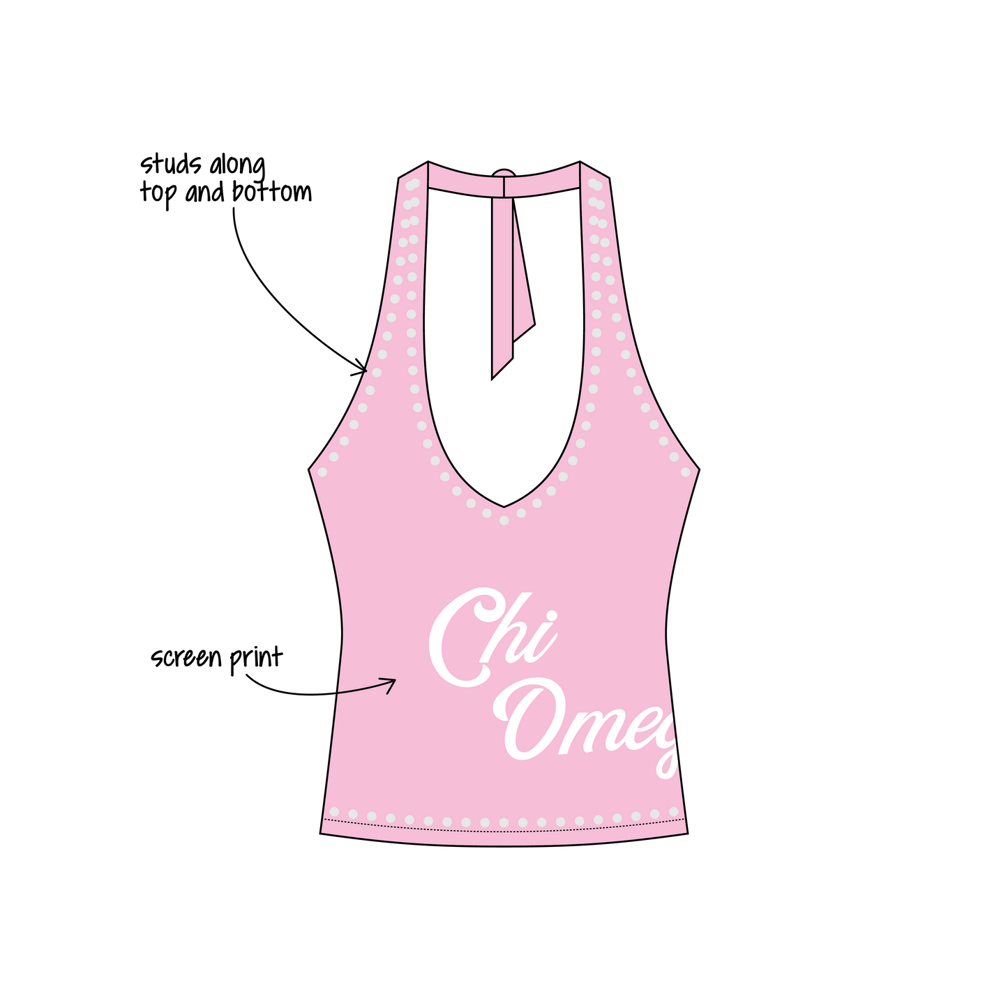 University of Arizona x Chi Omega 'Work week top' Leona Halter Top