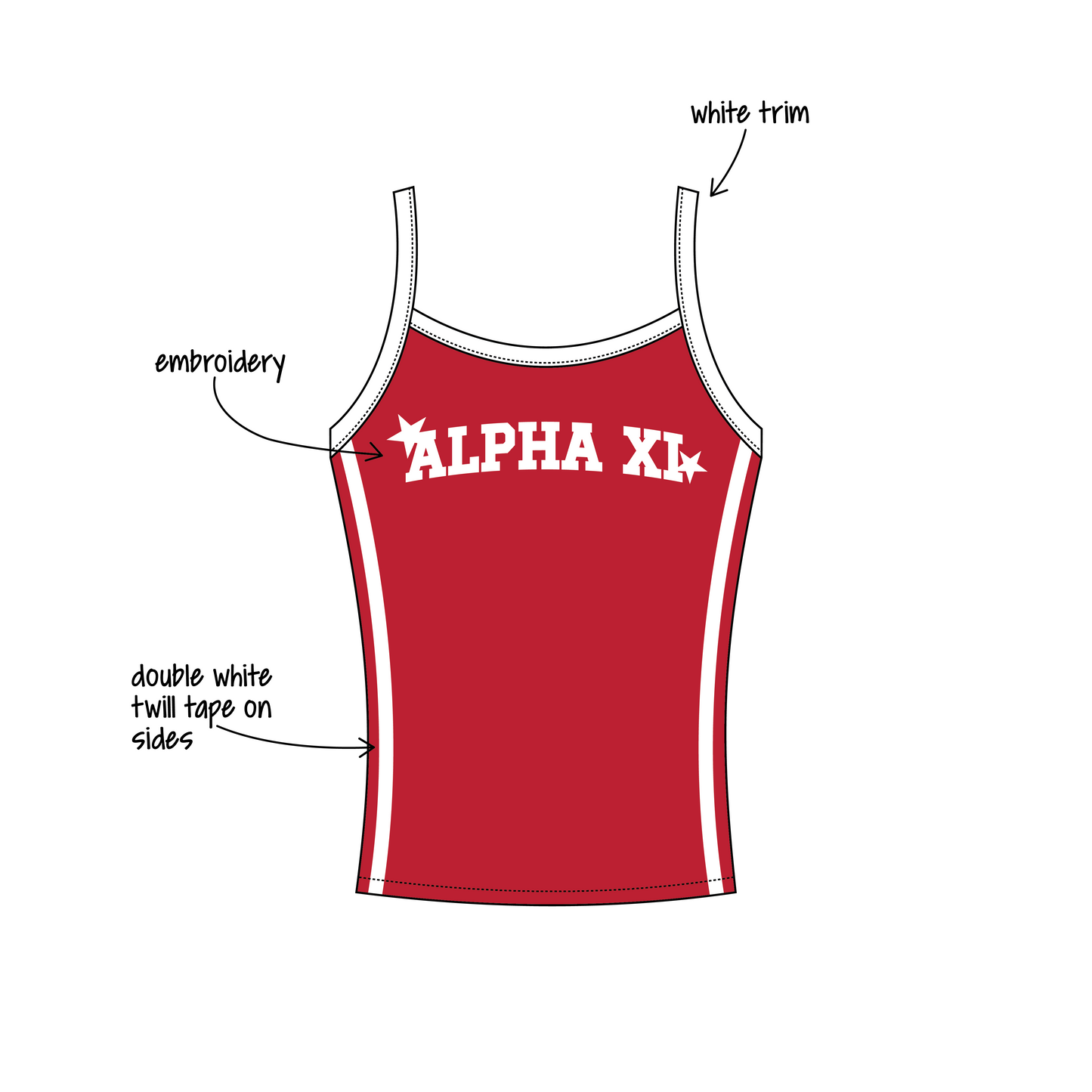 Penn State University x Alpha Xi Delta 'Summer merch' Evie Tank Top