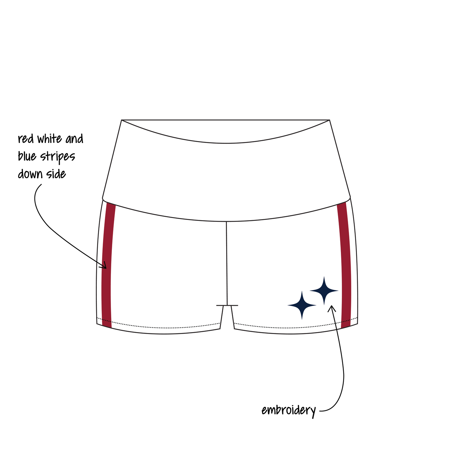 University of Arizona x Kappa Alpha Theta 'Game Day 2026' Haven Foldover Shorts
