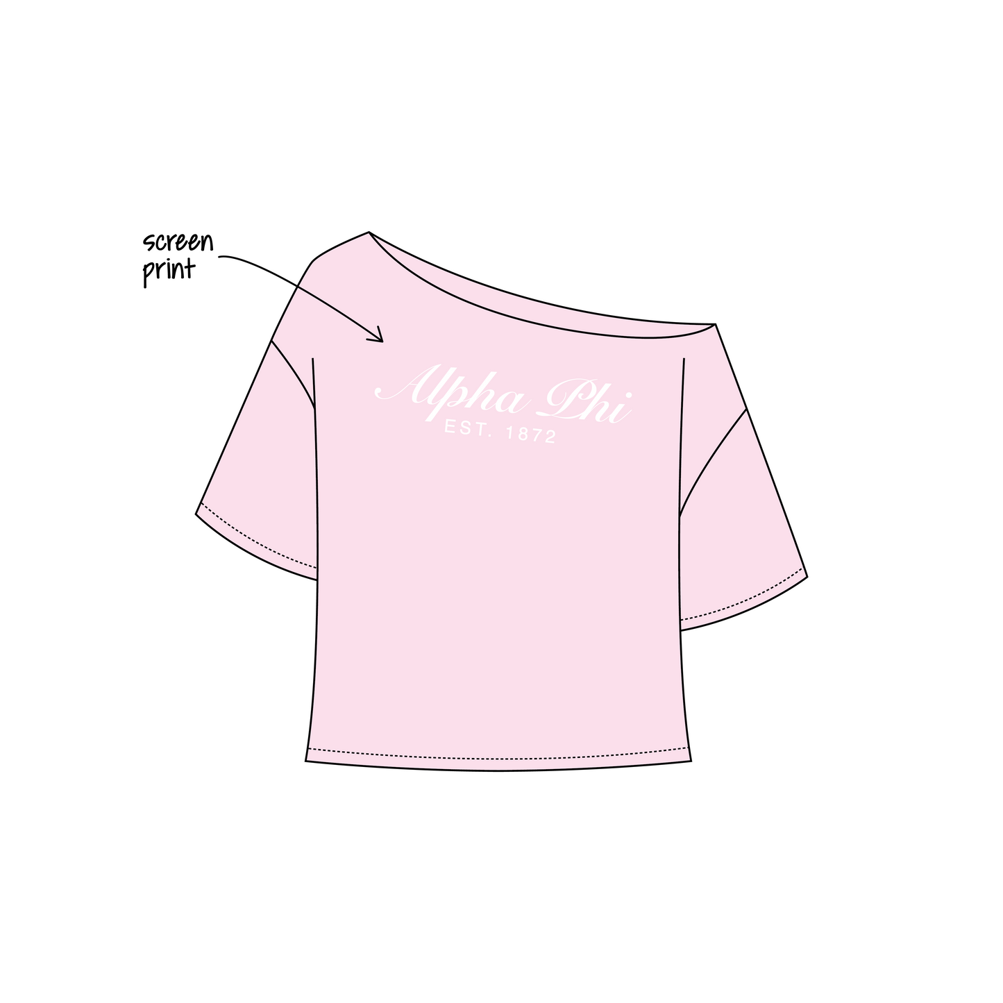 University of Denver x Alpha Phi 'Recruitment shirts' Ella Cut Off Tee