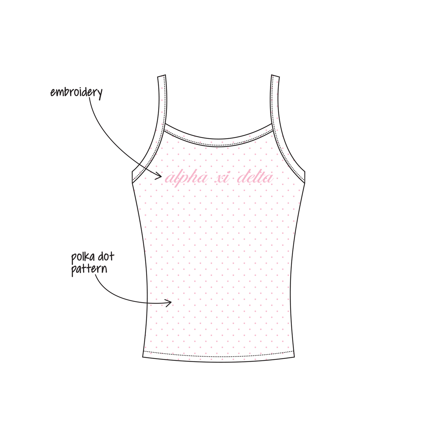 Purdue University (West Lafayette) x Alpha Xi Delta 'PR Week' Evie Tank Top
