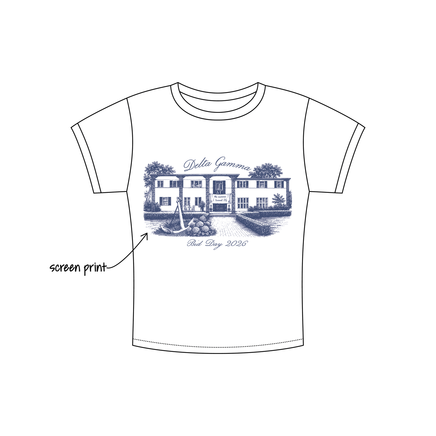 University of California, Santa Barbara x Delta Gamma 'Bid day shirts 2026' Charlie Baby Tee