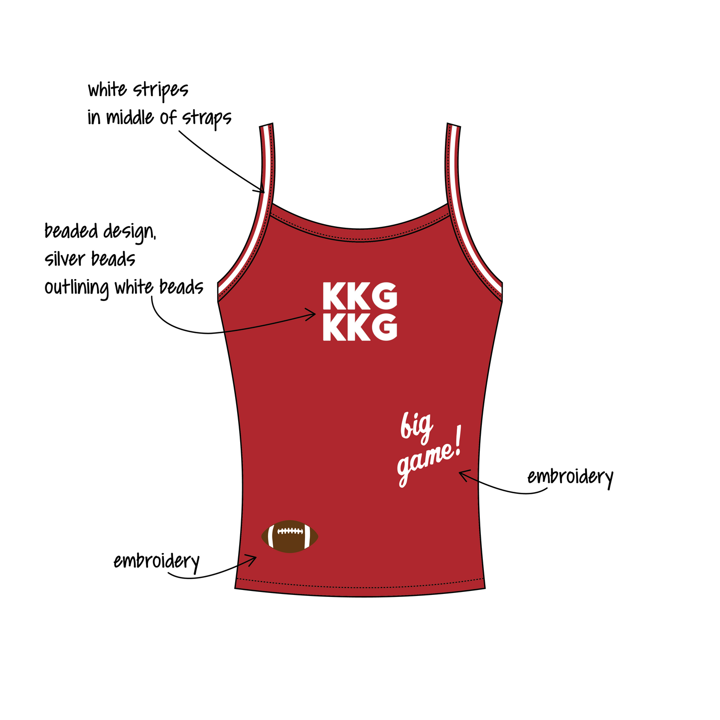 Stanford University x Kappa Kappa Gamma 'Rivalry Game' Evie Tank Top
