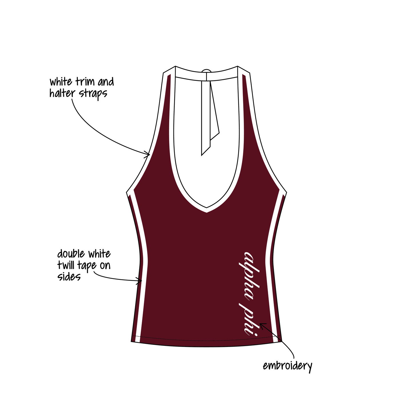 University of North Dakota x Alpha Phi 'First day of class sets' Leona Halter Top