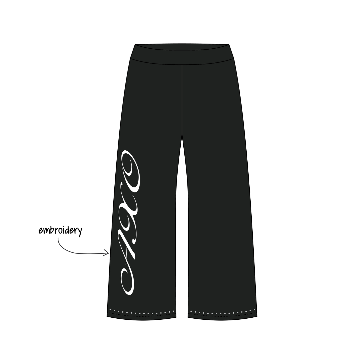 Baylor University x Alpha Chi Omega 'PR' Jagger Wide-Leg Sweatpants