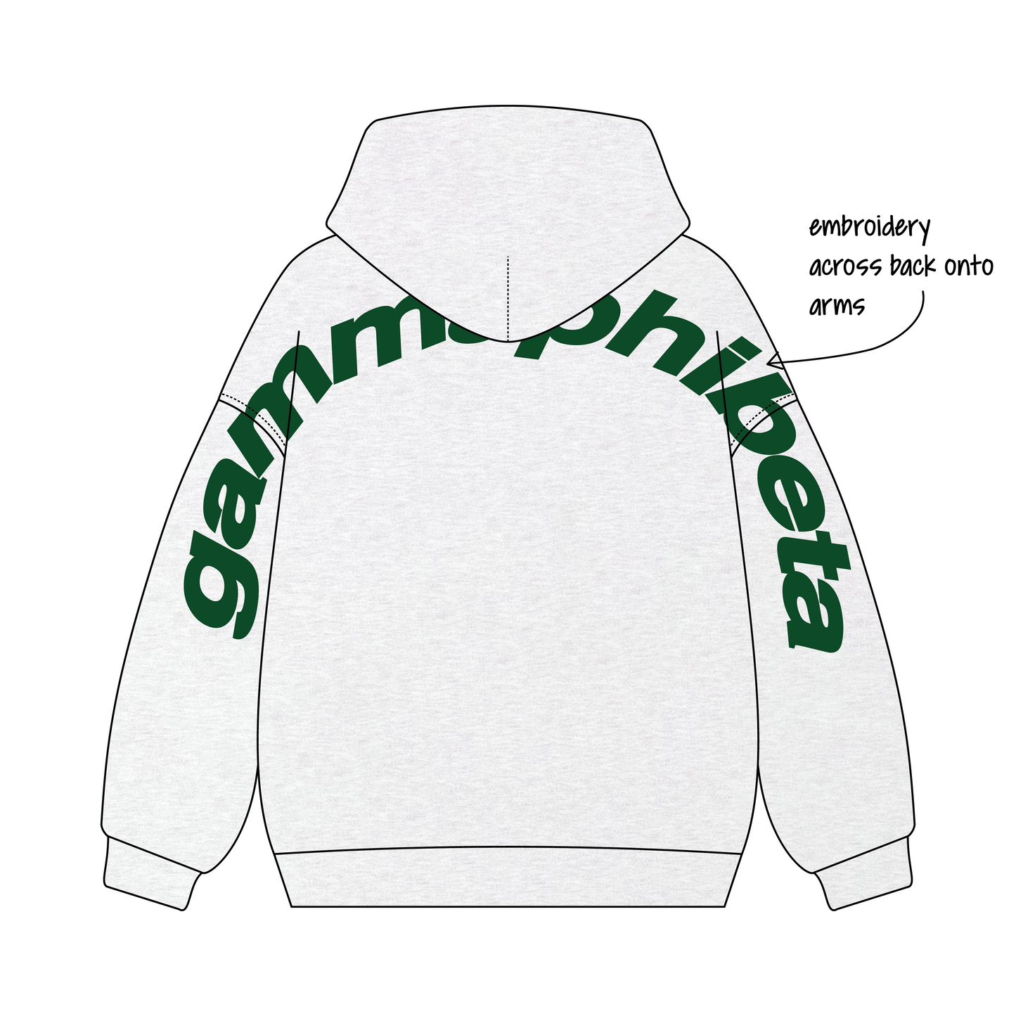 University of Washington x Gamma Phi Beta 'Work week' Signature Hoodie