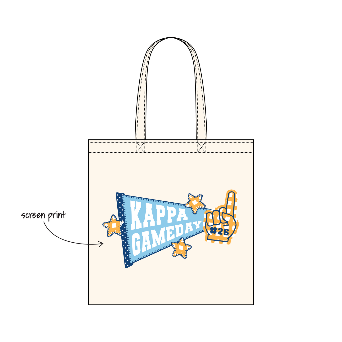 UCLA x Kappa Kappa Gamma 'Bid Day/Recruitment 2026' Signature Tote Bag