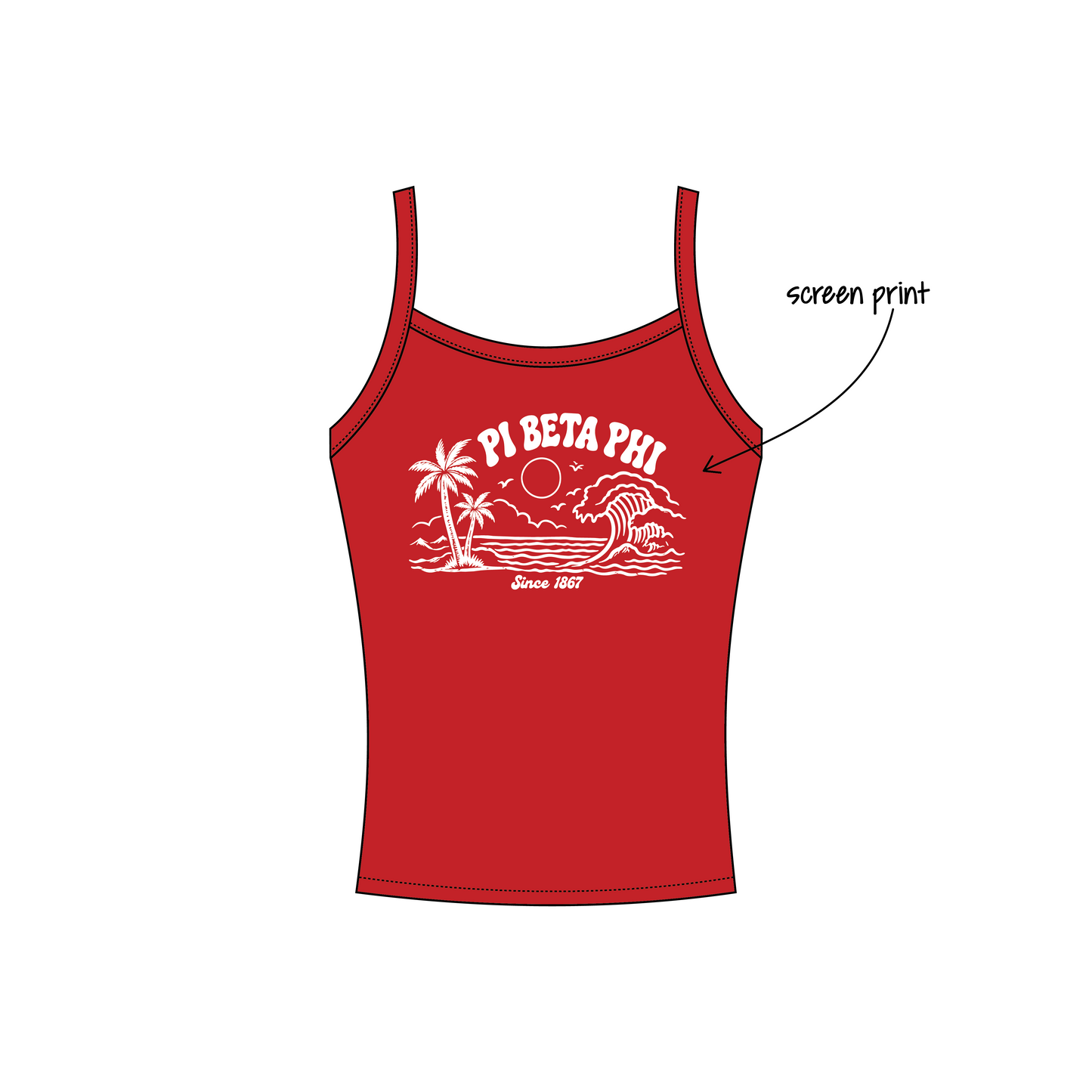 University of California, San Diego x Pi Beta Phi 'Bid day 2026' Evie Tank Top