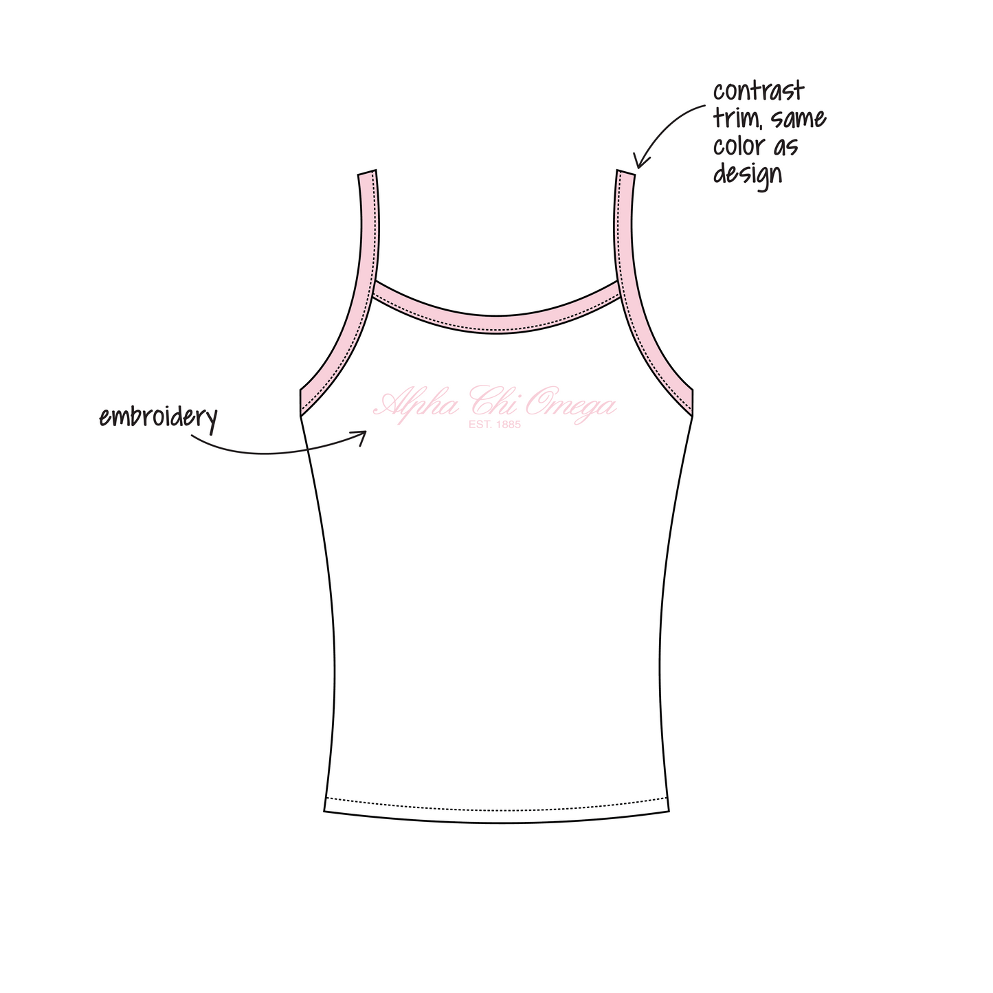 UCLA x Alpha Chi Omega 'Fall Bid Day 2026' Evie Tank Top