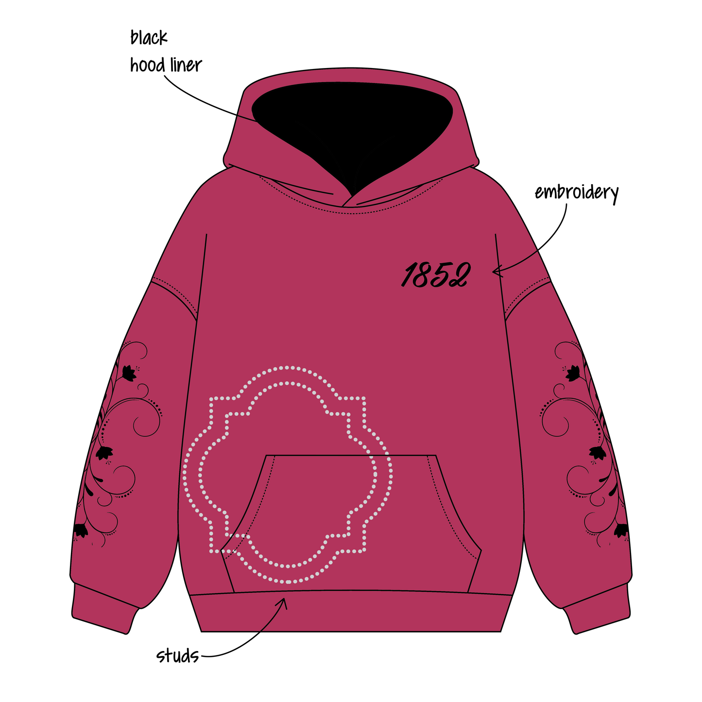 University of Missouri (Mizzou) x Phi Mu 'Fall Merch' Signature Hoodie