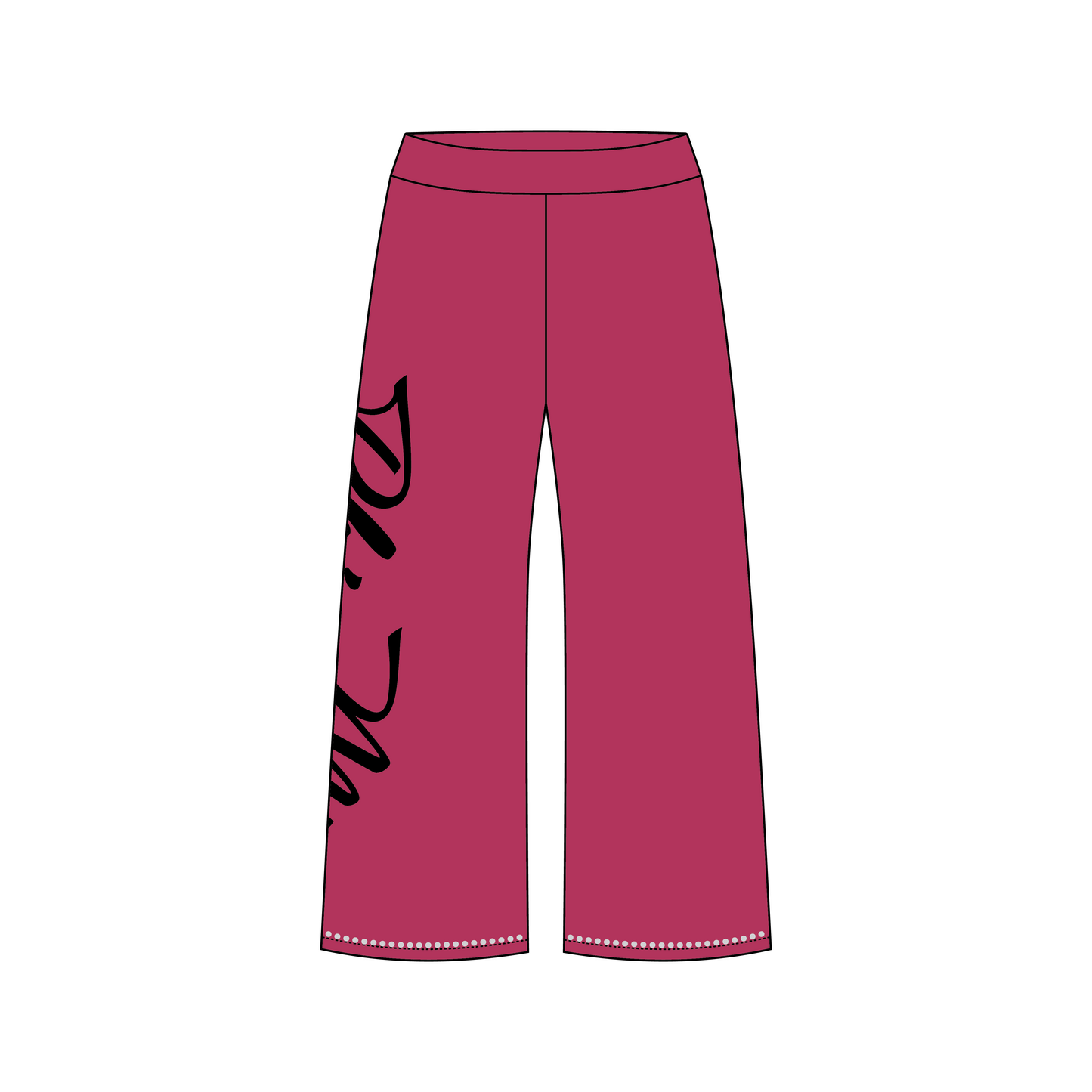 University of Missouri (Mizzou) x Phi Mu 'Fall Merch' Jagger Wide-Leg Sweatpants