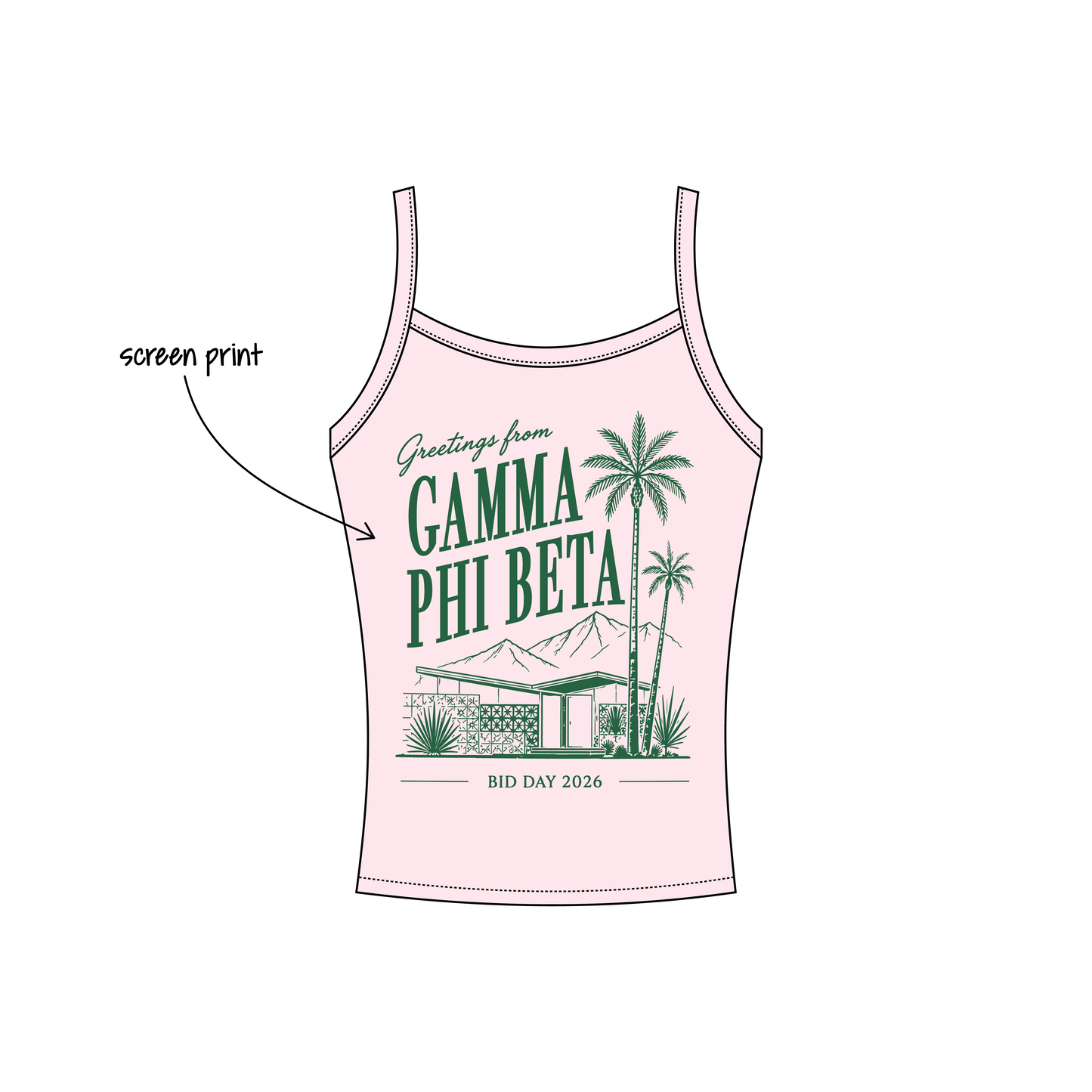 University of Iowa x Gamma Phi Beta 'Bid day' Evie Tank Top
