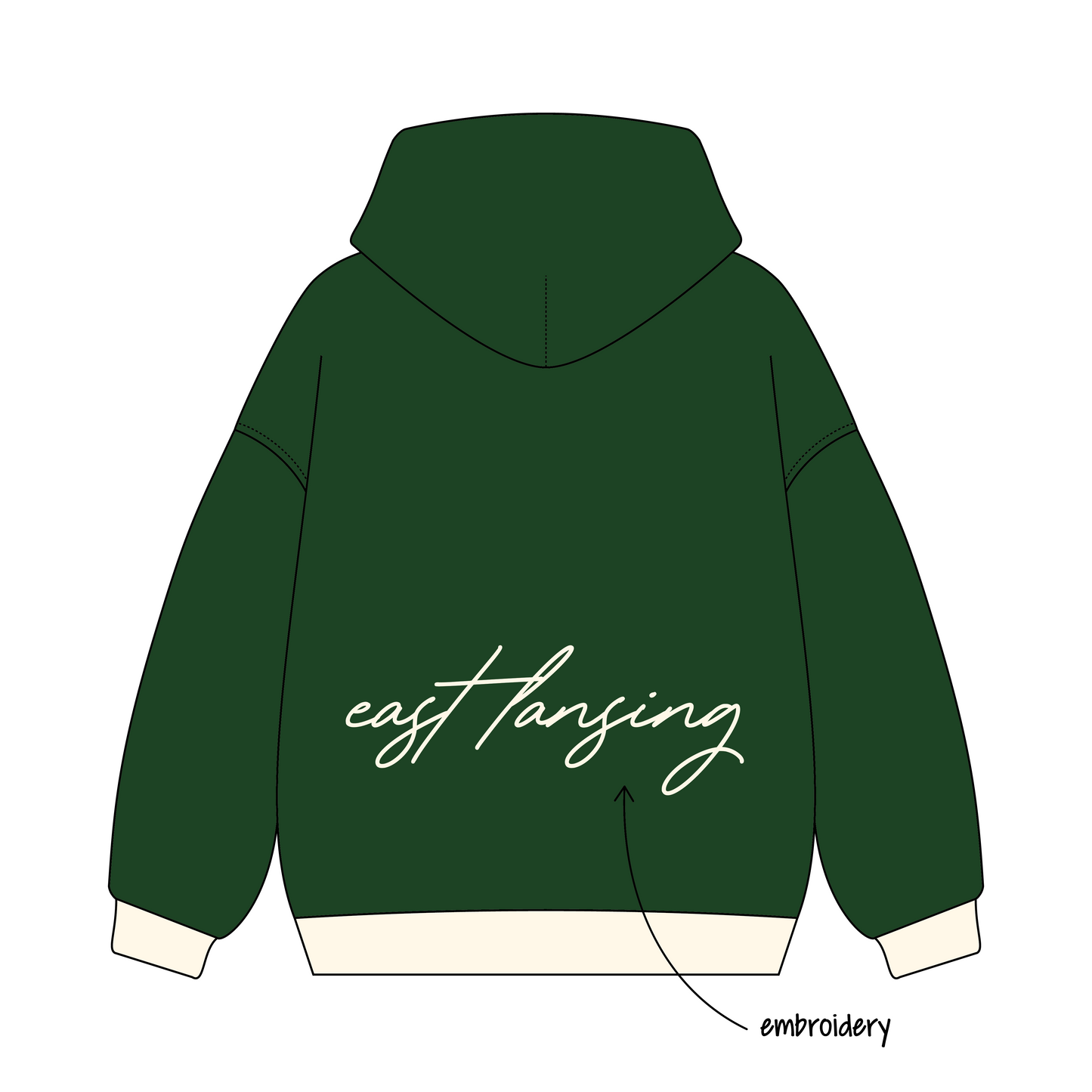 Michigan State University x Delta Gamma 'MSU vs. UMICH Rivalry Game' Signature Hoodie