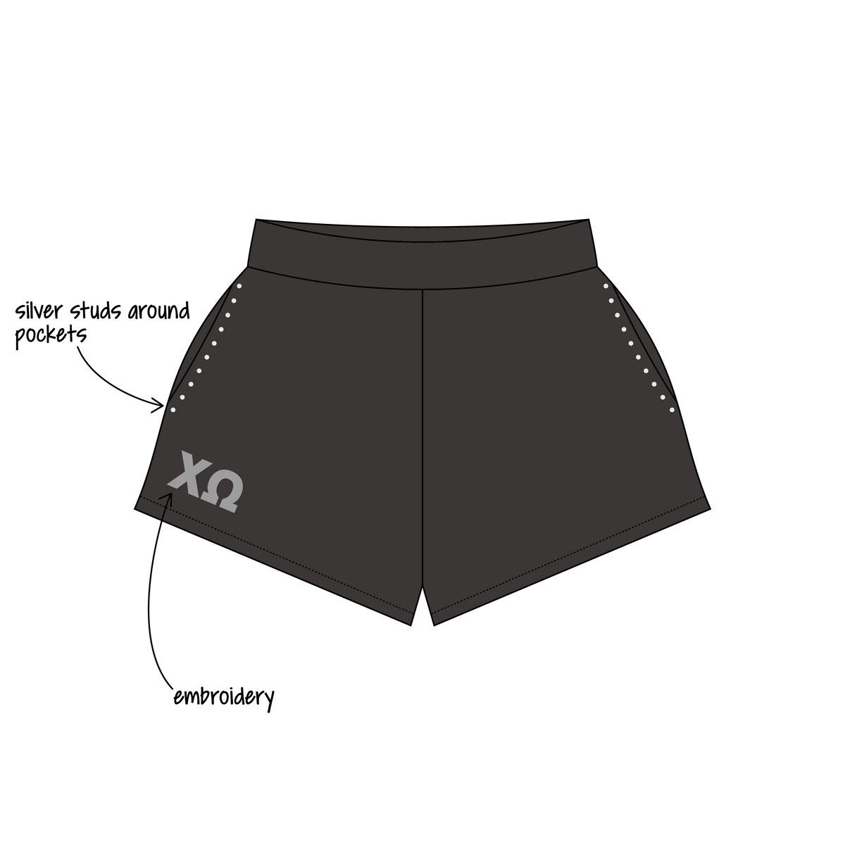 University of Virginia x Chi Omega 'Chi Omega Fall Merch 2026' Ferbie Sweatshorts