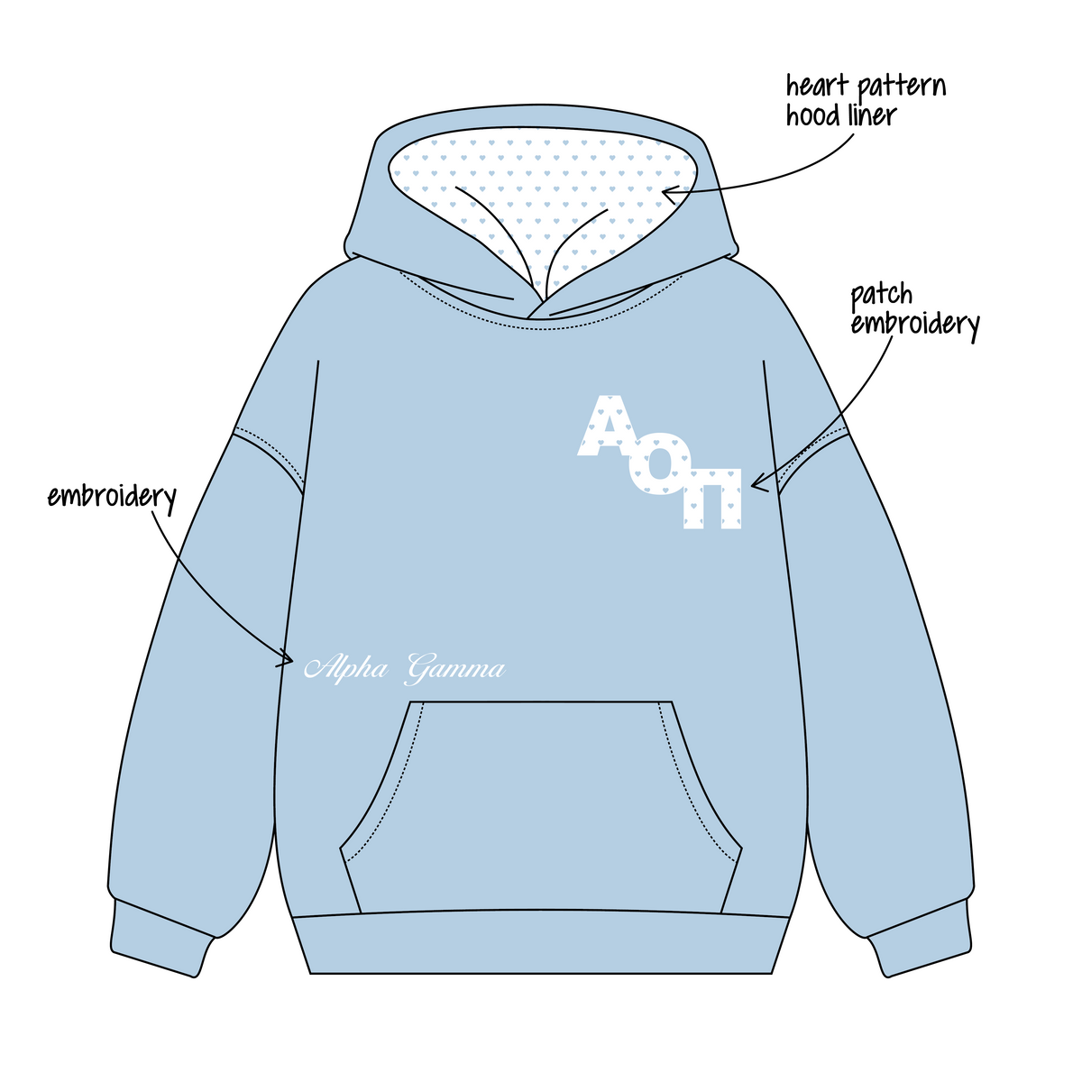 Washington State University x Alpha Omicron Pi 'Philanthropy' Signature Hoodie