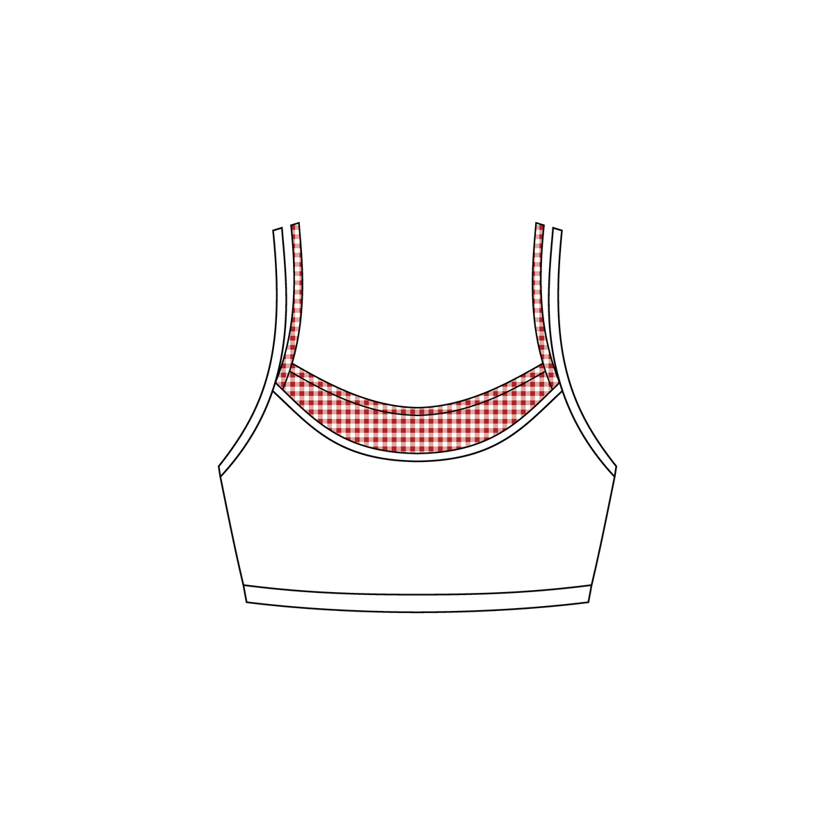 San Diego State University x Chi Omega 'Fall Set' Sara Double Layer Tank Top