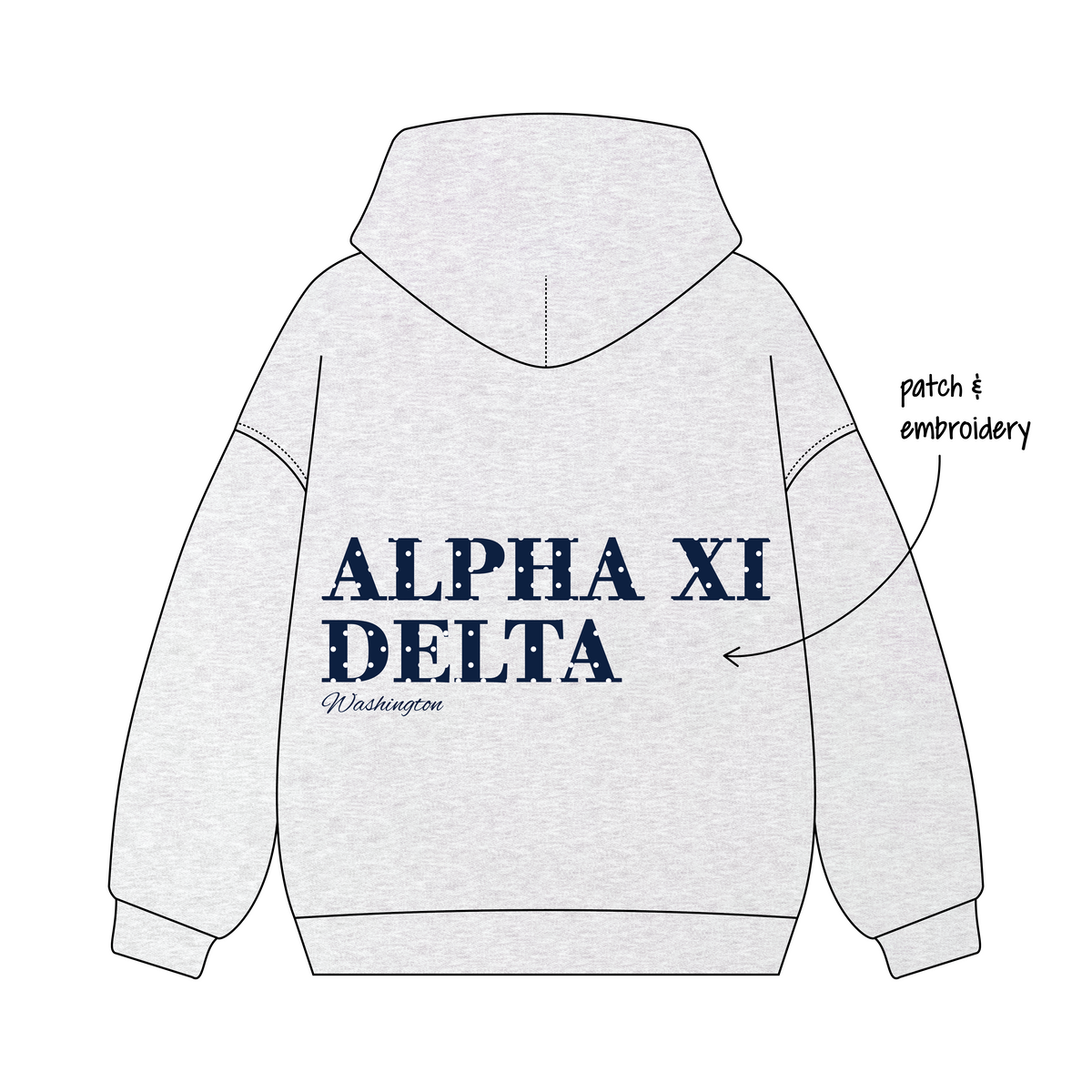 University of Washington x Alpha Xi Delta 'Fall Merch Sets' Signature Hoodie