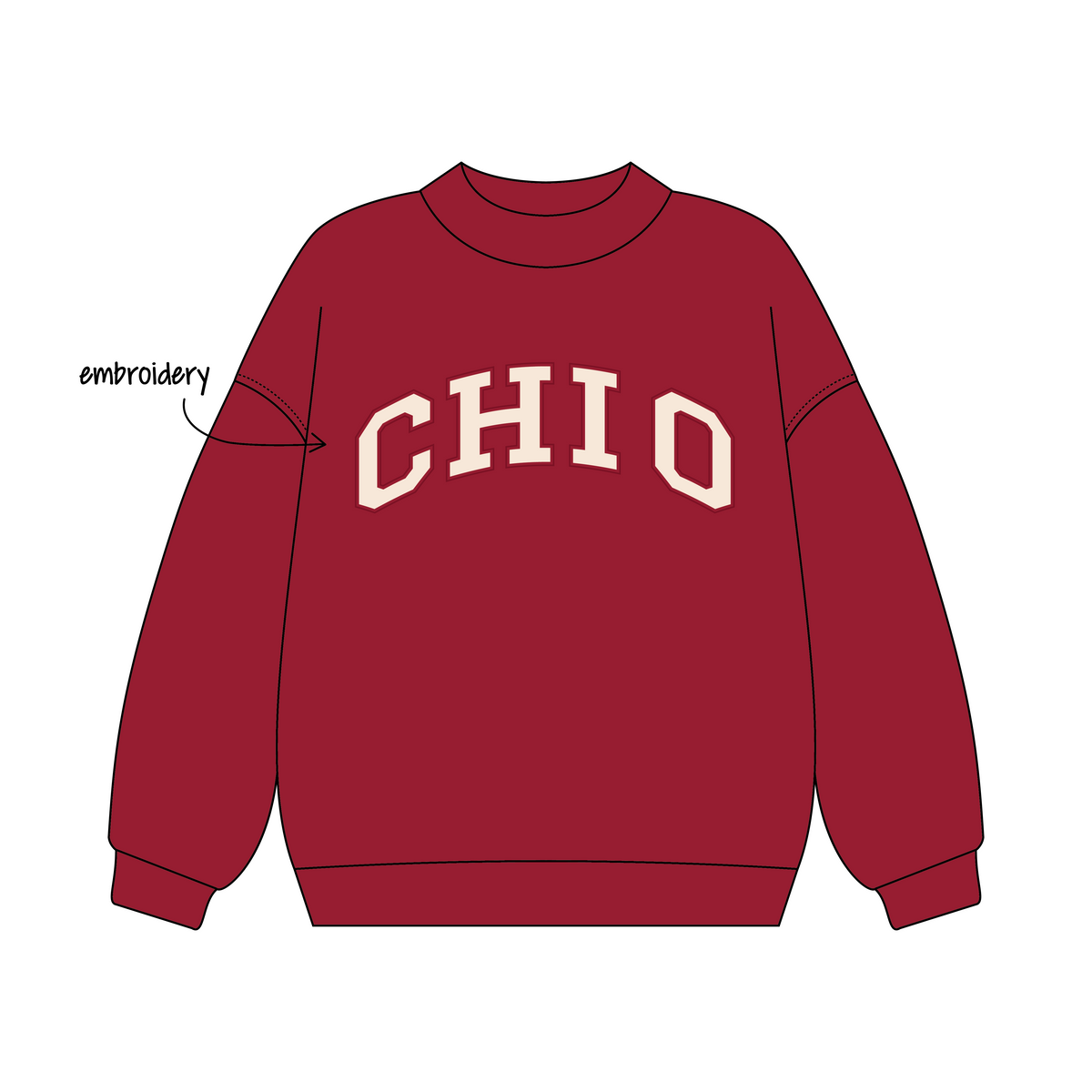 California Polytechnic State University, San Luis Obispo x Chi Omega 'Fall Merch 2026' Signature Mockneck