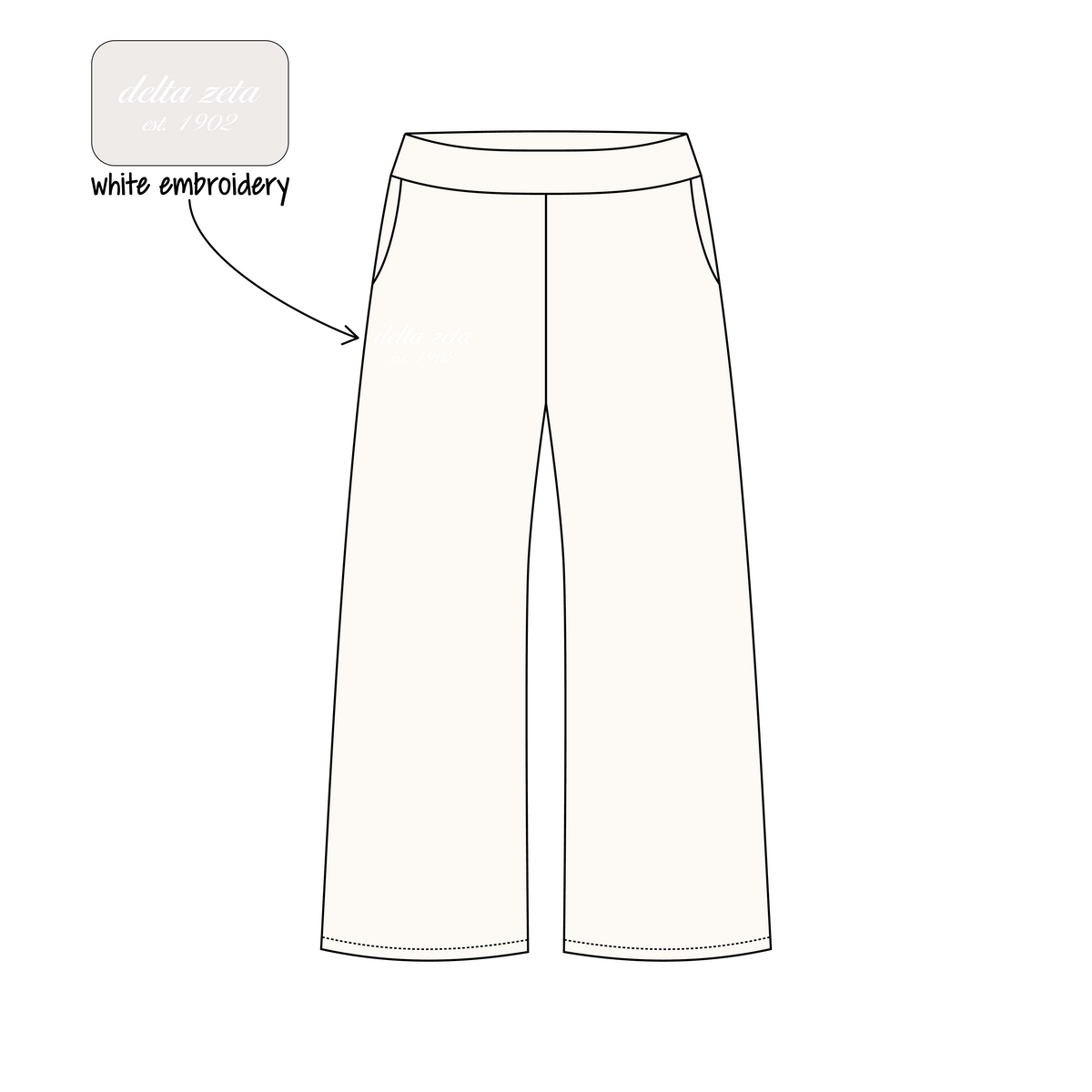 University of Washington x Delta Zeta 'Fall Merch' Jagger Wide-Leg Sweatpants