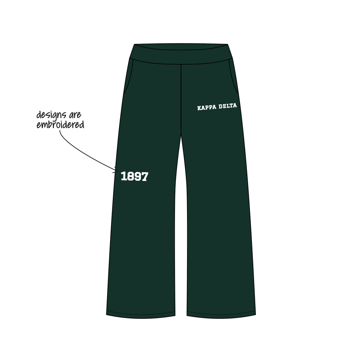 Quinnipiac University x Kappa Delta 'Fall 2026 Order' Jagger Wide-Leg Sweatpants