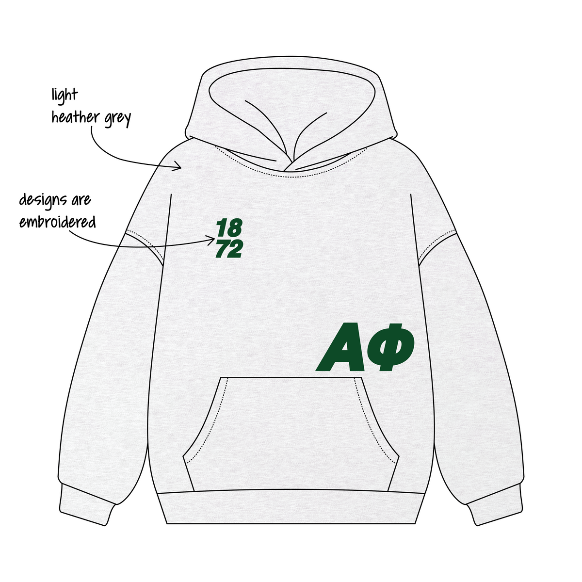 Eastern Washington University x Alpha Phi 'fall merch' Signature Hoodie