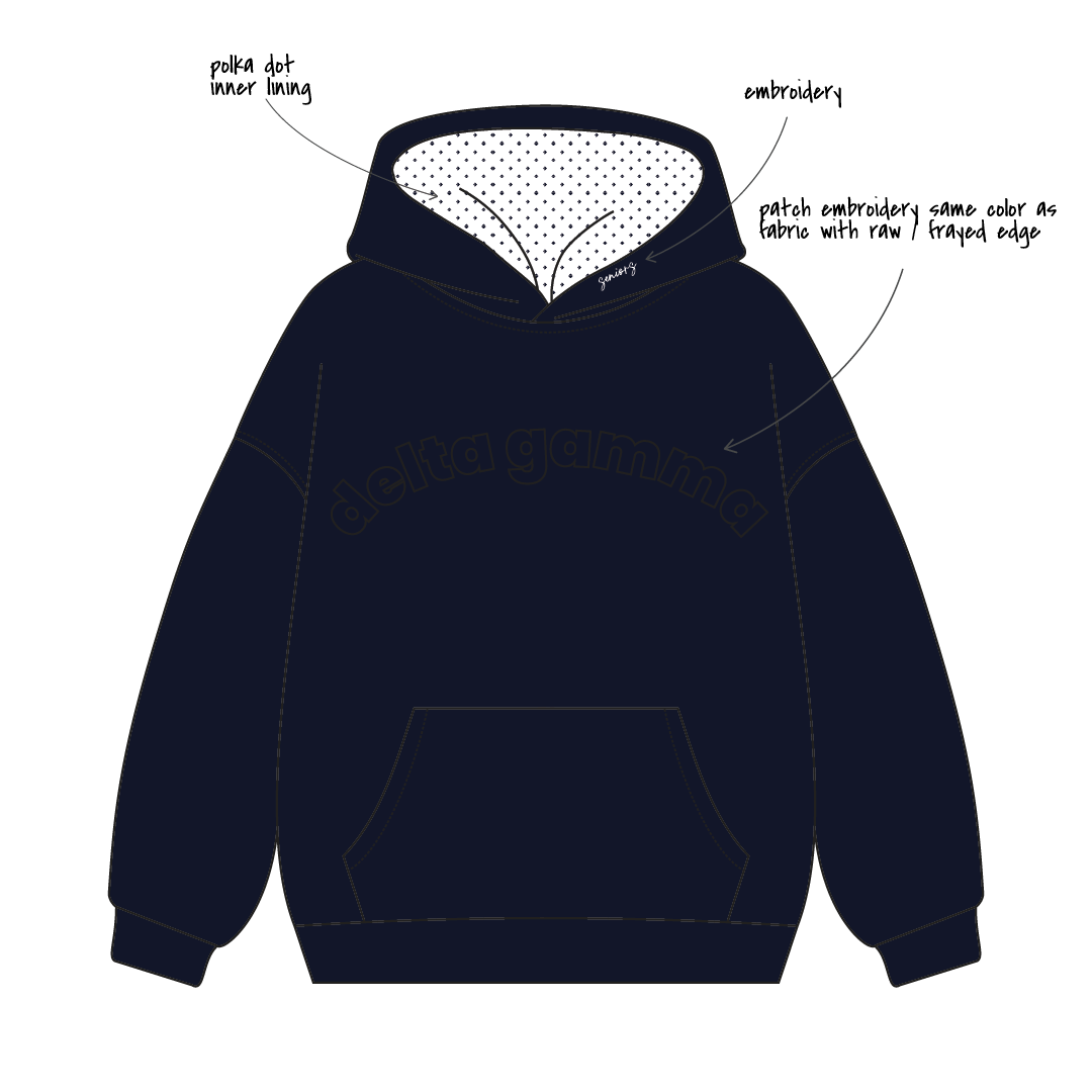 Michigan State University x Delta Gamma 'Senior Hoodie' Signature Hoodie