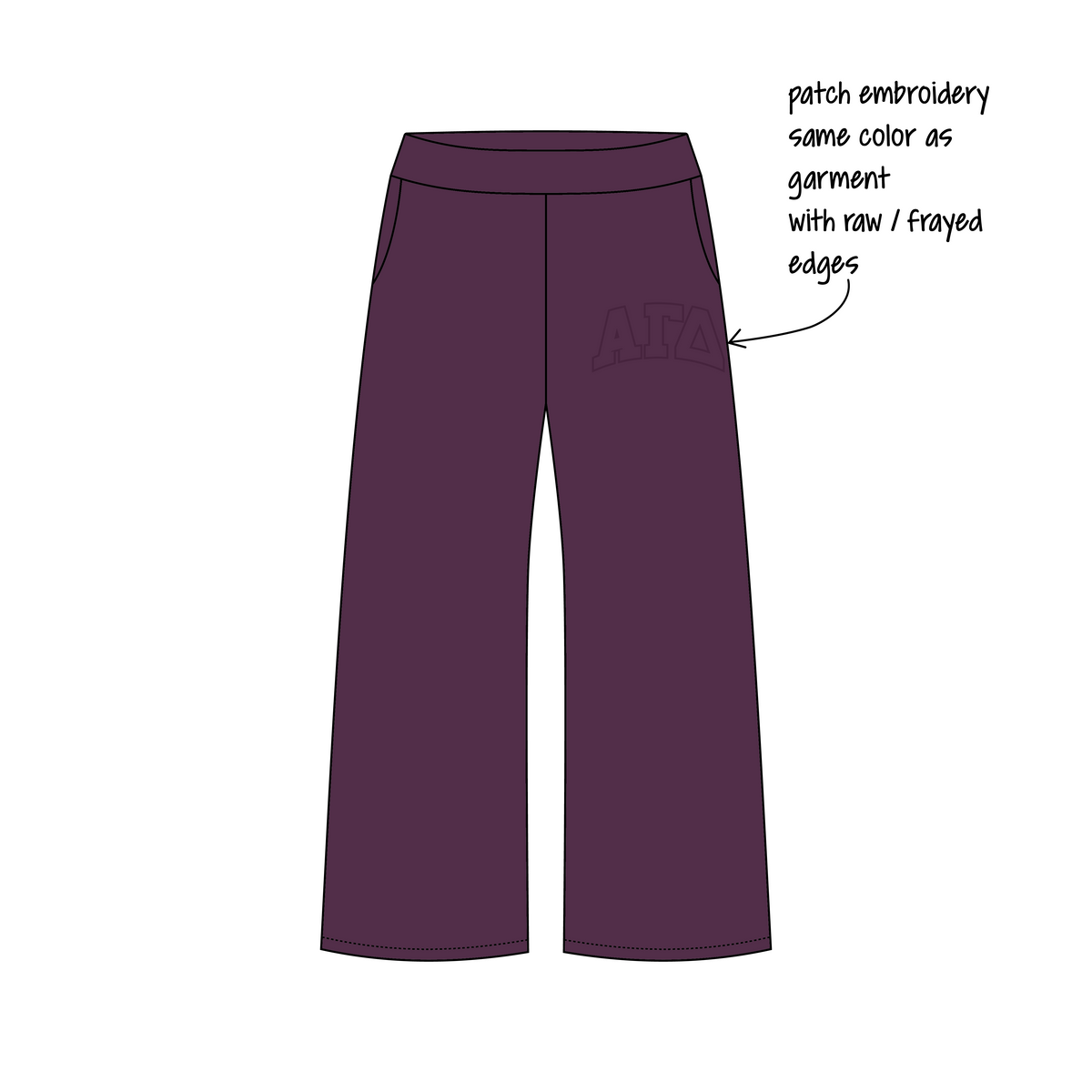 Georgia Institute of Technology x Alpha Gamma Delta 'Matching Sets '26' Jagger Wide-Leg Sweatpants
