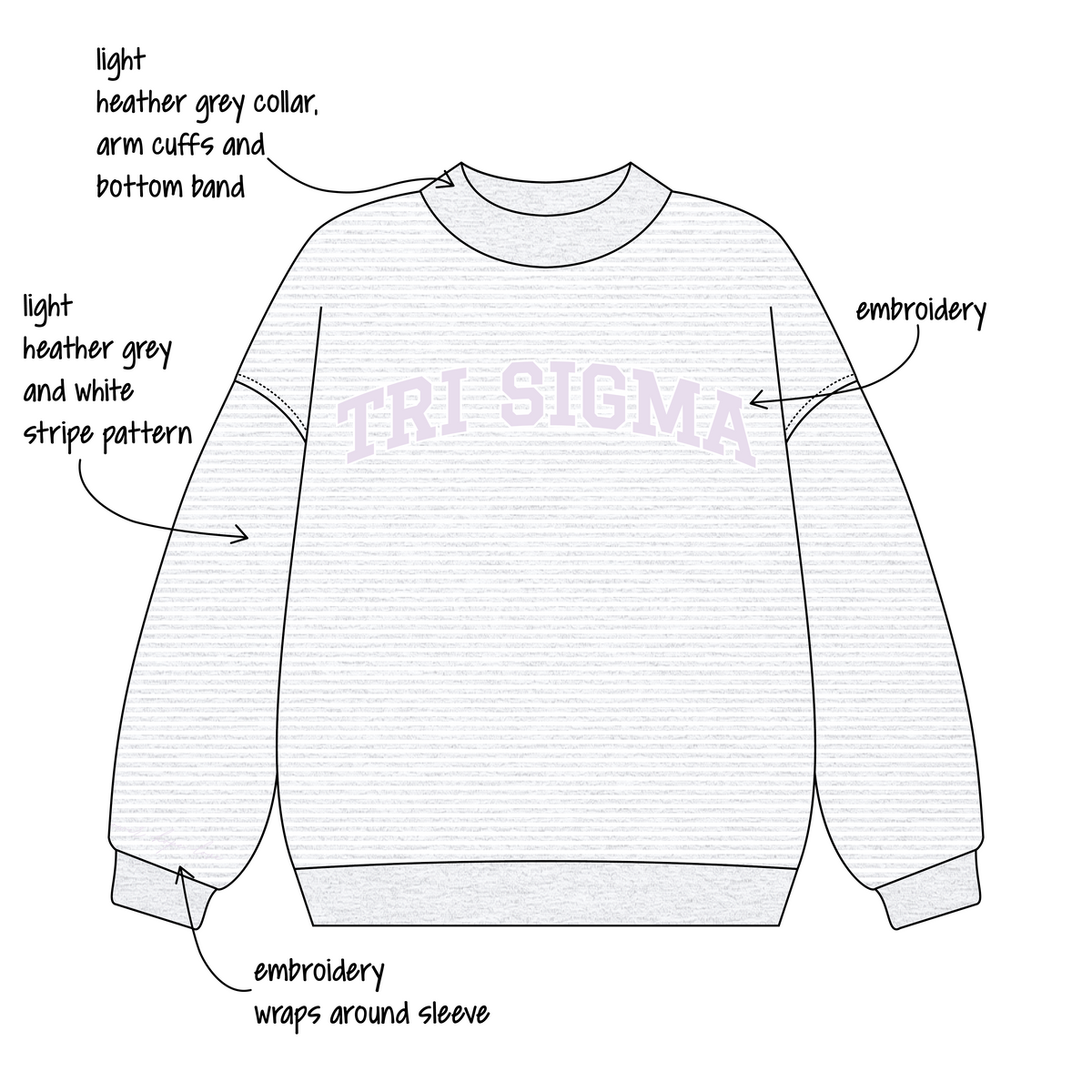 Grand Valley State University x Sigma Sigma Sigma 'PR' Signature Mockneck