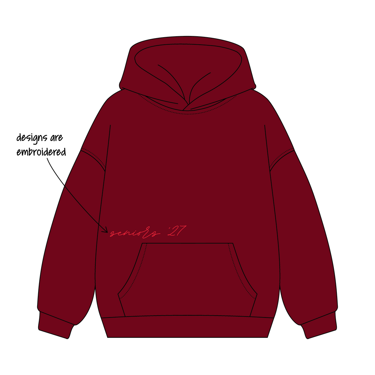 Syracuse University x Alpha Gamma Delta 'Senior Merch' Signature Hoodie