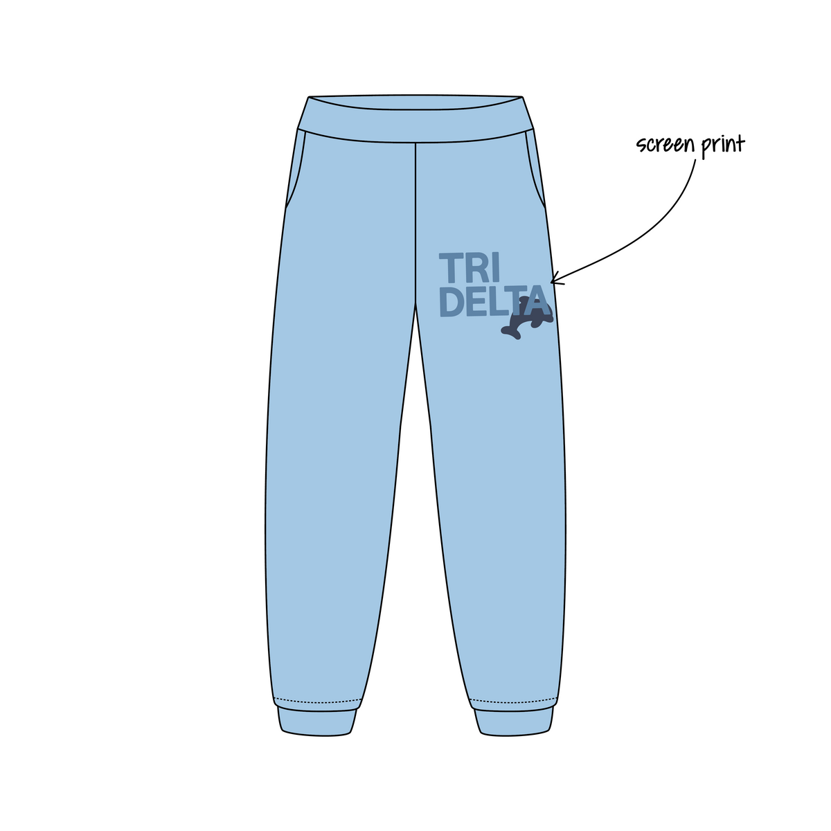 Southern Methodist University x Delta Delta Delta 'Winter Merch Drop' Levi Sweatpants