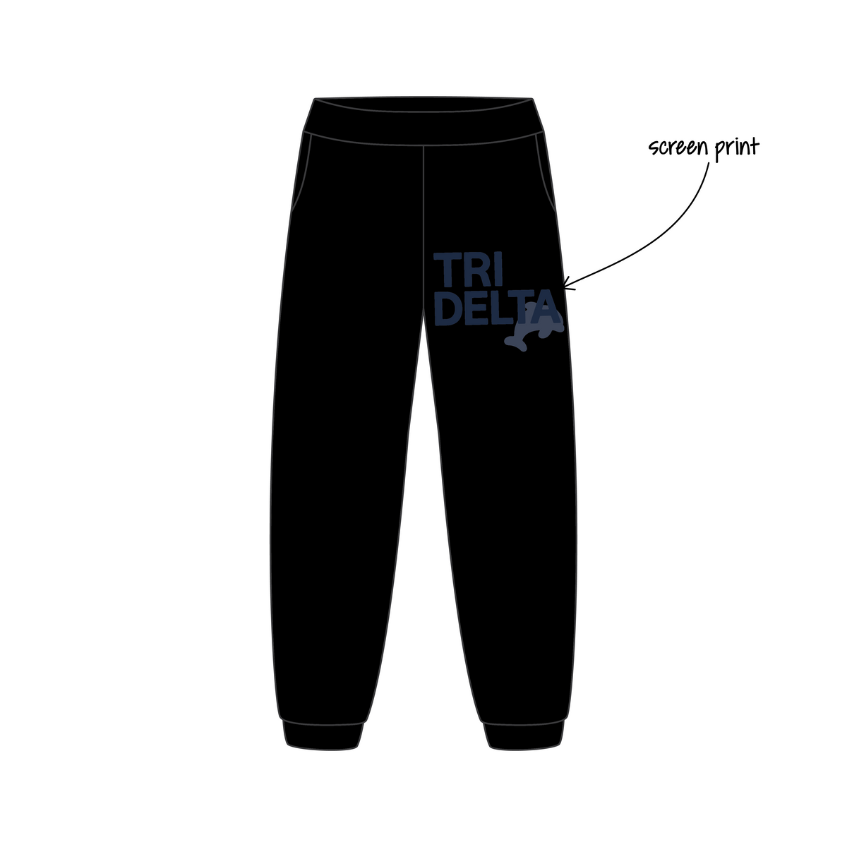 Southern Methodist University x Delta Delta Delta 'Winter Merch Drop' Levi Sweatpants