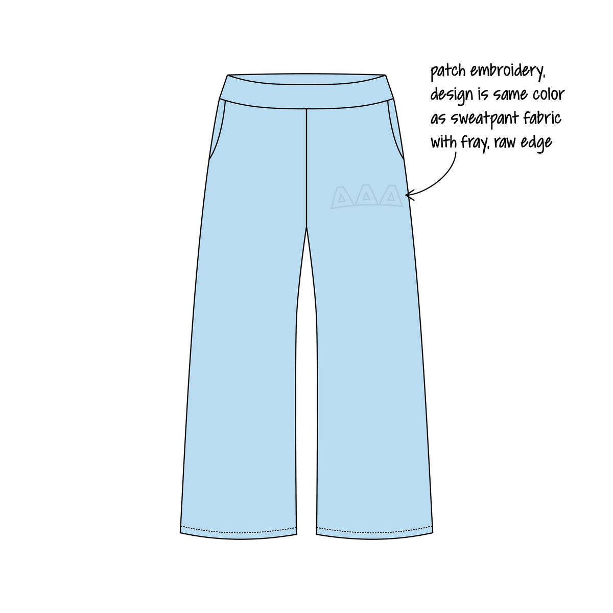 University of Wisconsin-Madison x Delta Delta Delta 'New member merch' Jagger Wide-Leg Sweatpants