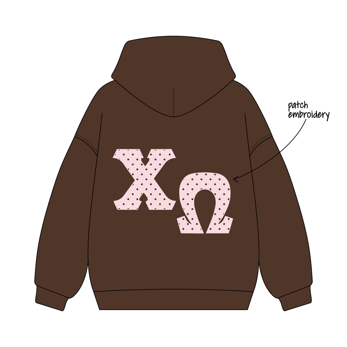 Sacred Heart University x Chi Omega 'General Merch Drop' Signature Zip-Up Hoodie