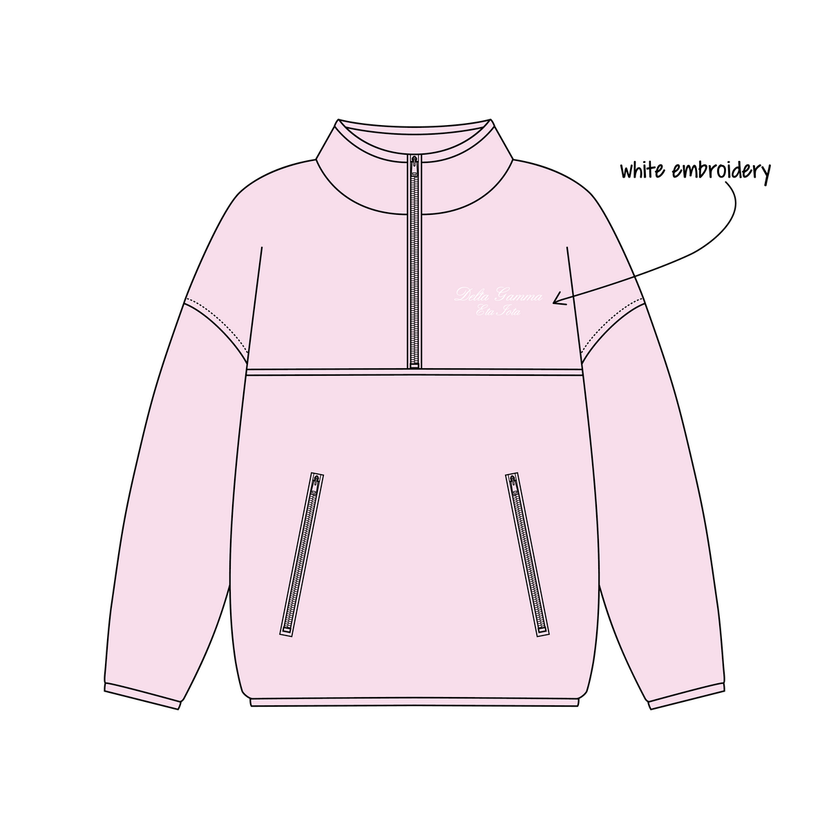 University of Nevada, Reno x Delta Gamma 'Christmas Gift' Callie Fleece Quarter Zip