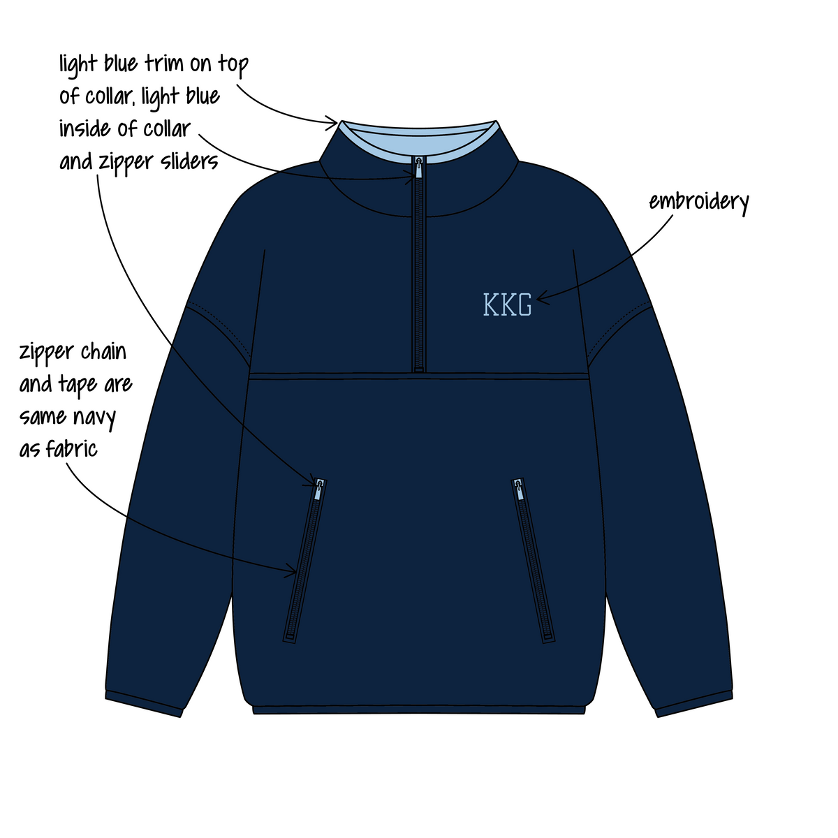 Wake Forest University x Kappa Kappa Gamma 'Fall Merch Drop' Callie Fleece Quarter Zip