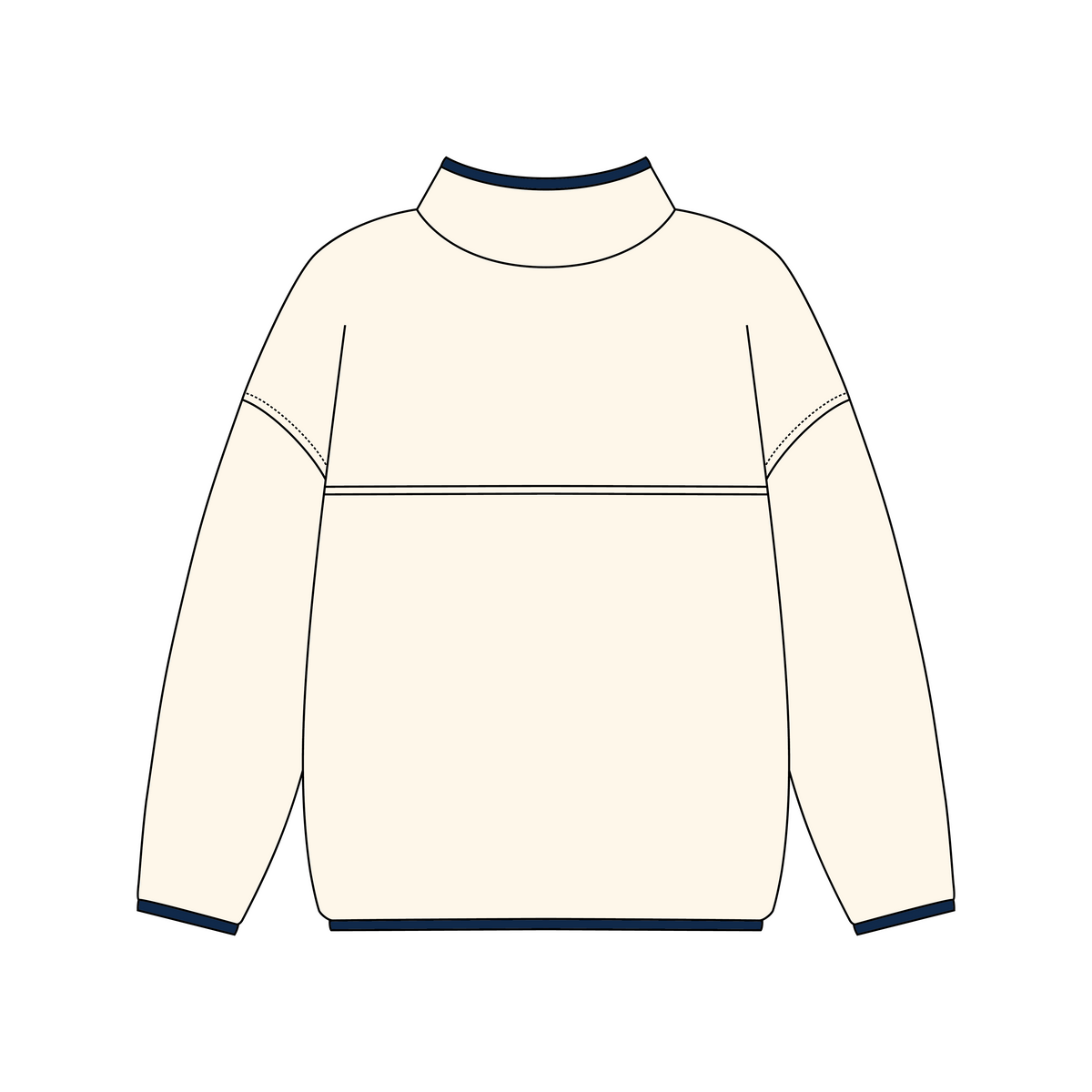 University of Delaware x Delta Delta Delta 'Winter Merch' Callie Fleece Quarter Zip