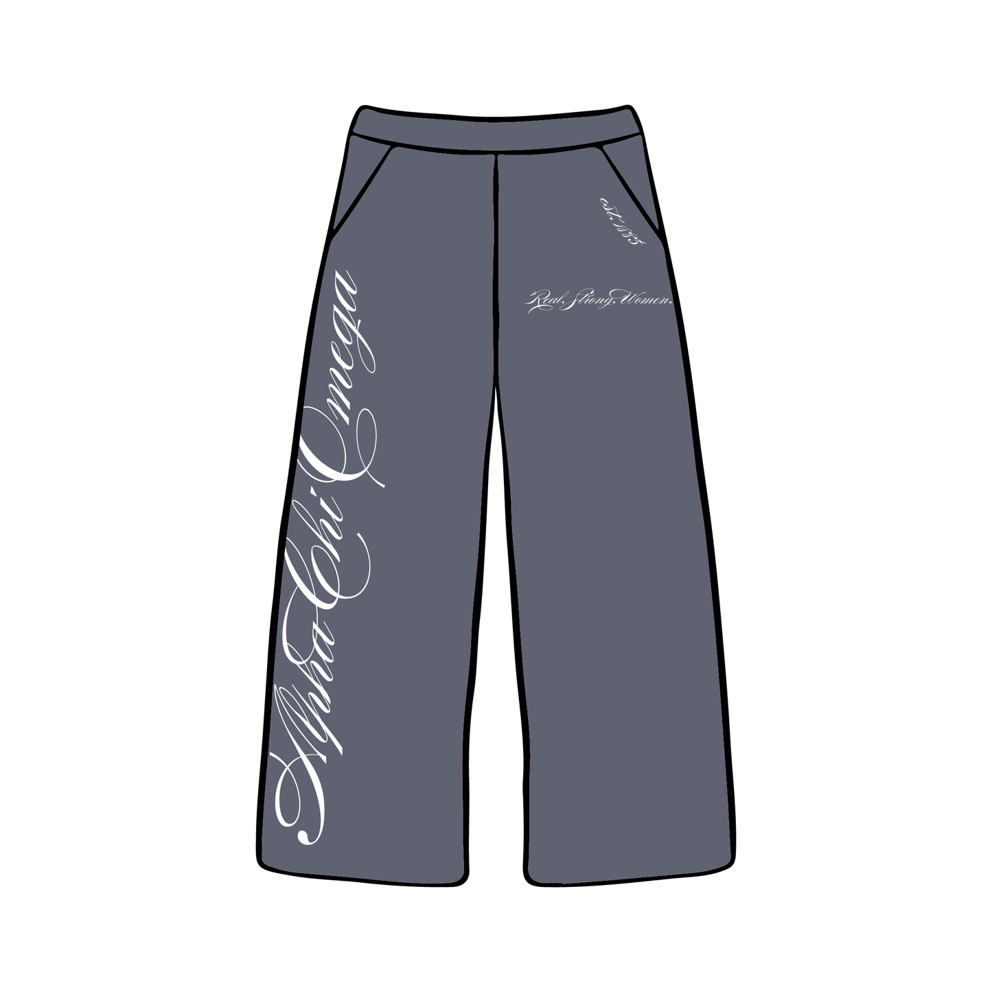 University of Arizona x Alpha Chi Omega 'Chapter Merch' Wide-leg Sweatpants